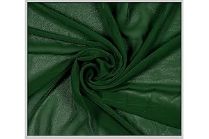MDS 10-Yard Hunter Green Sheer Fabric Bolt for Bridal, Crafts, DIY Decoration