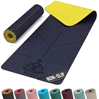 Yogii Tappetino Yoga 6 mm Antiscivolo - Tappetino Fitness in TPE per Yoga