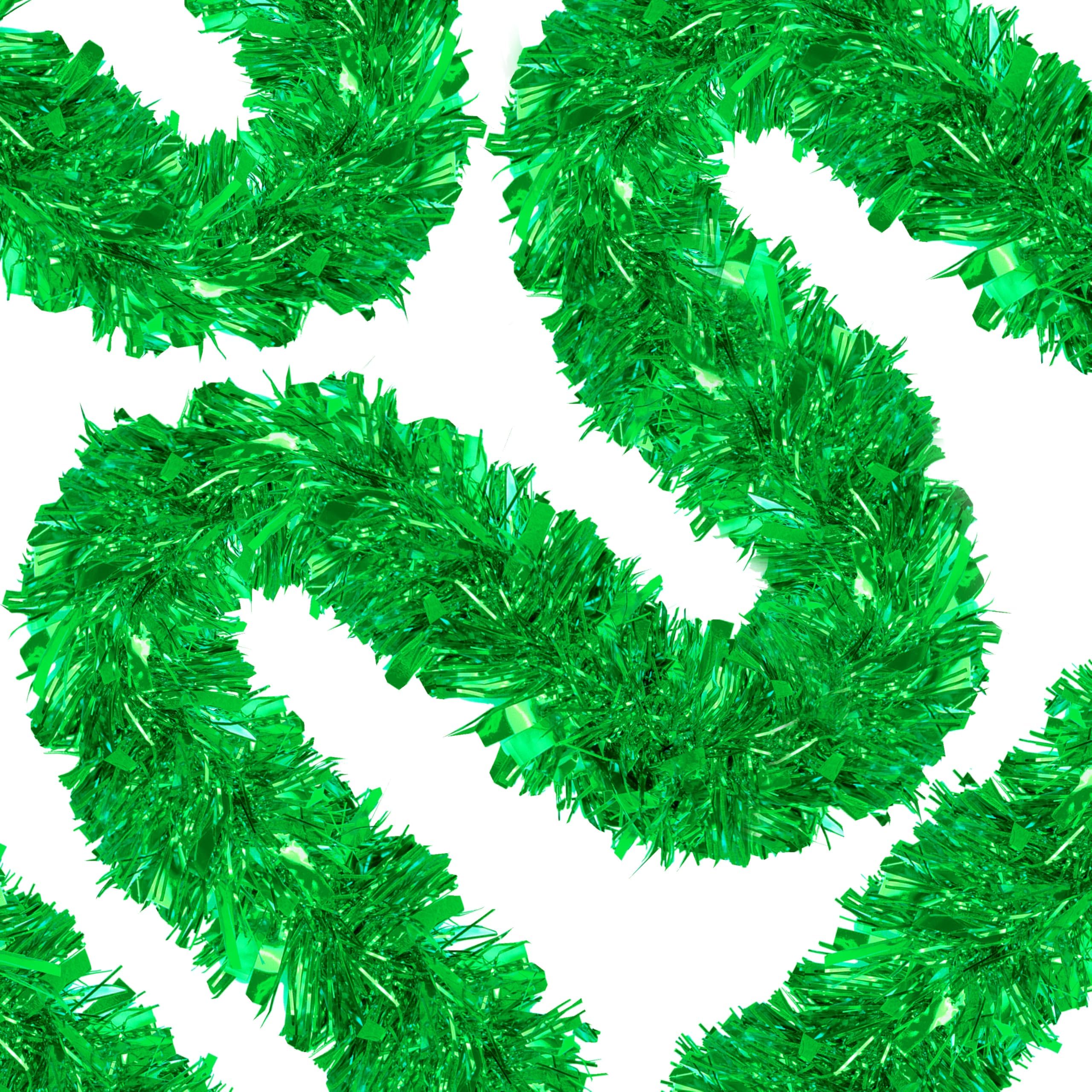 70 Ft Christmas Tinsel Garland Metallic Tinsel Twist Garland Glitter Christmas Tree Hanging Decorations for New Year Party Birthday Holiday Indoor Outdoor Supplies (Green)