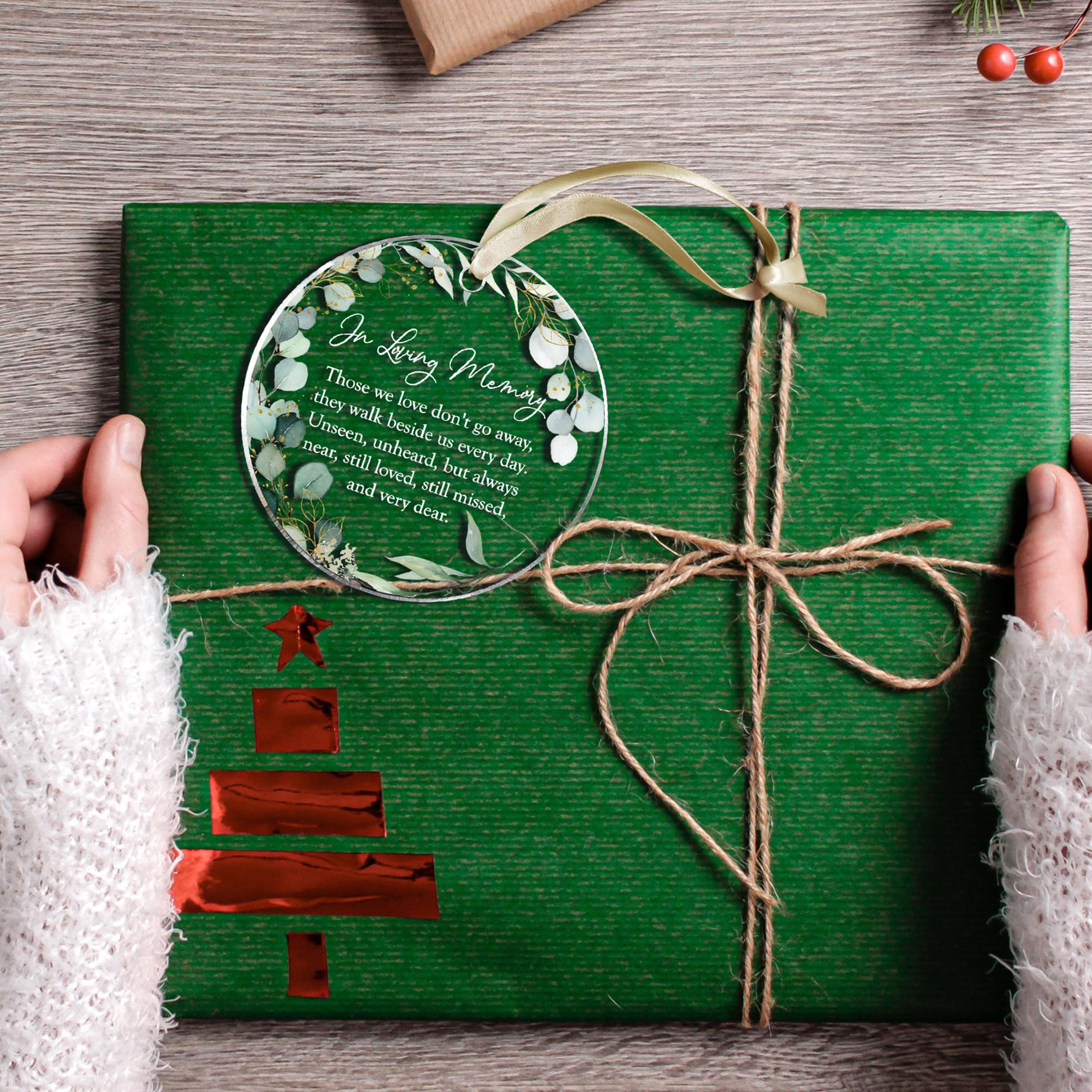 ZAGKOO Memorial Ornament - Acrylic Keepsake For Loss Of Loved One, Sympathy & Remembrance Gift