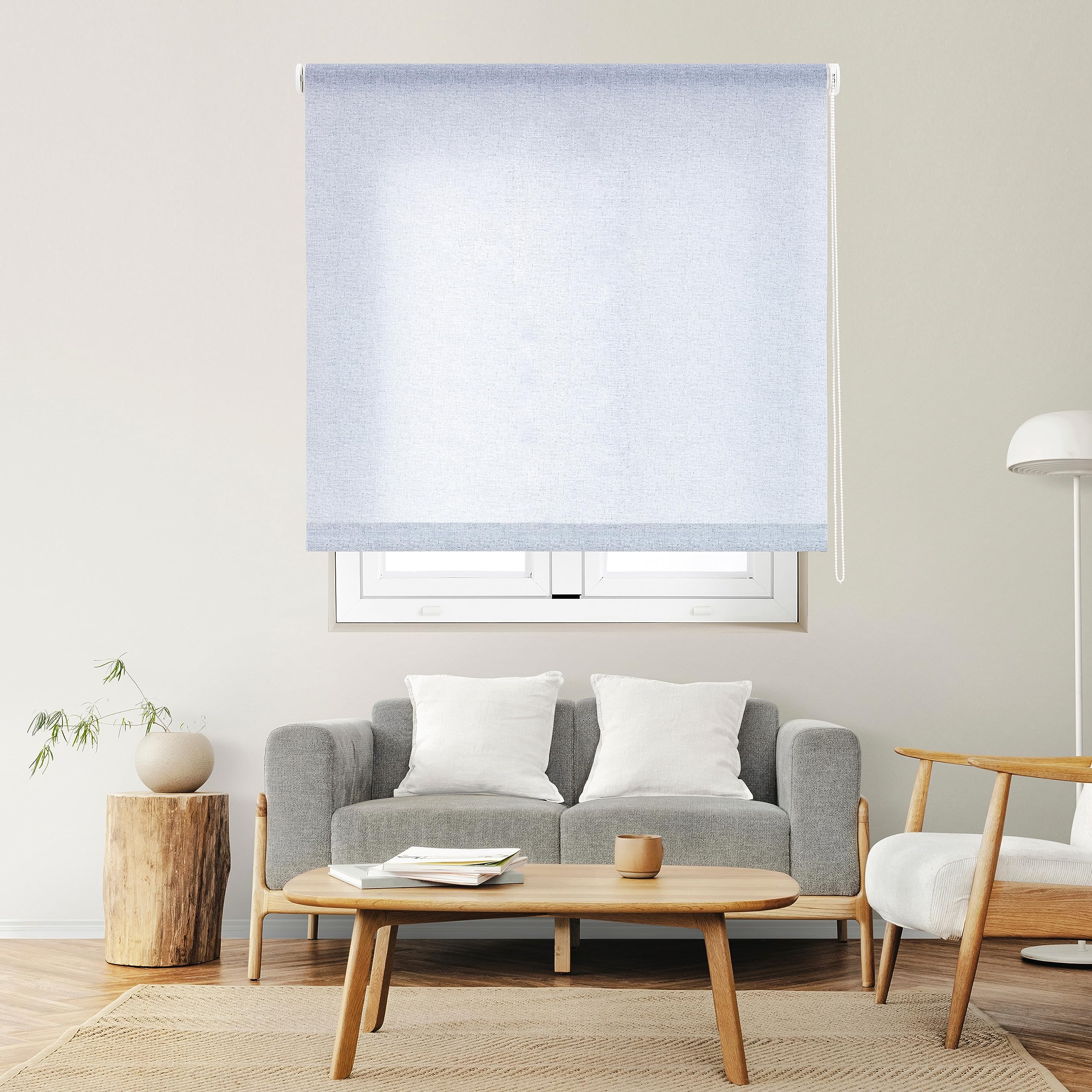 Blindecor Ara Pisa Océano Store Enrouleur translucide 80 x 240 cm (l x h) | Dimensions approximatives du Tissu 77 x 235 cm | Store pour fenêtre