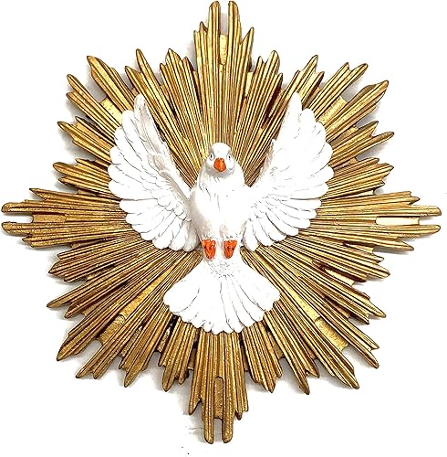 Gigi's Classy Kids Escultura colgante de paloma del Espíritu Santo de 8 pulgadas montado en la pared