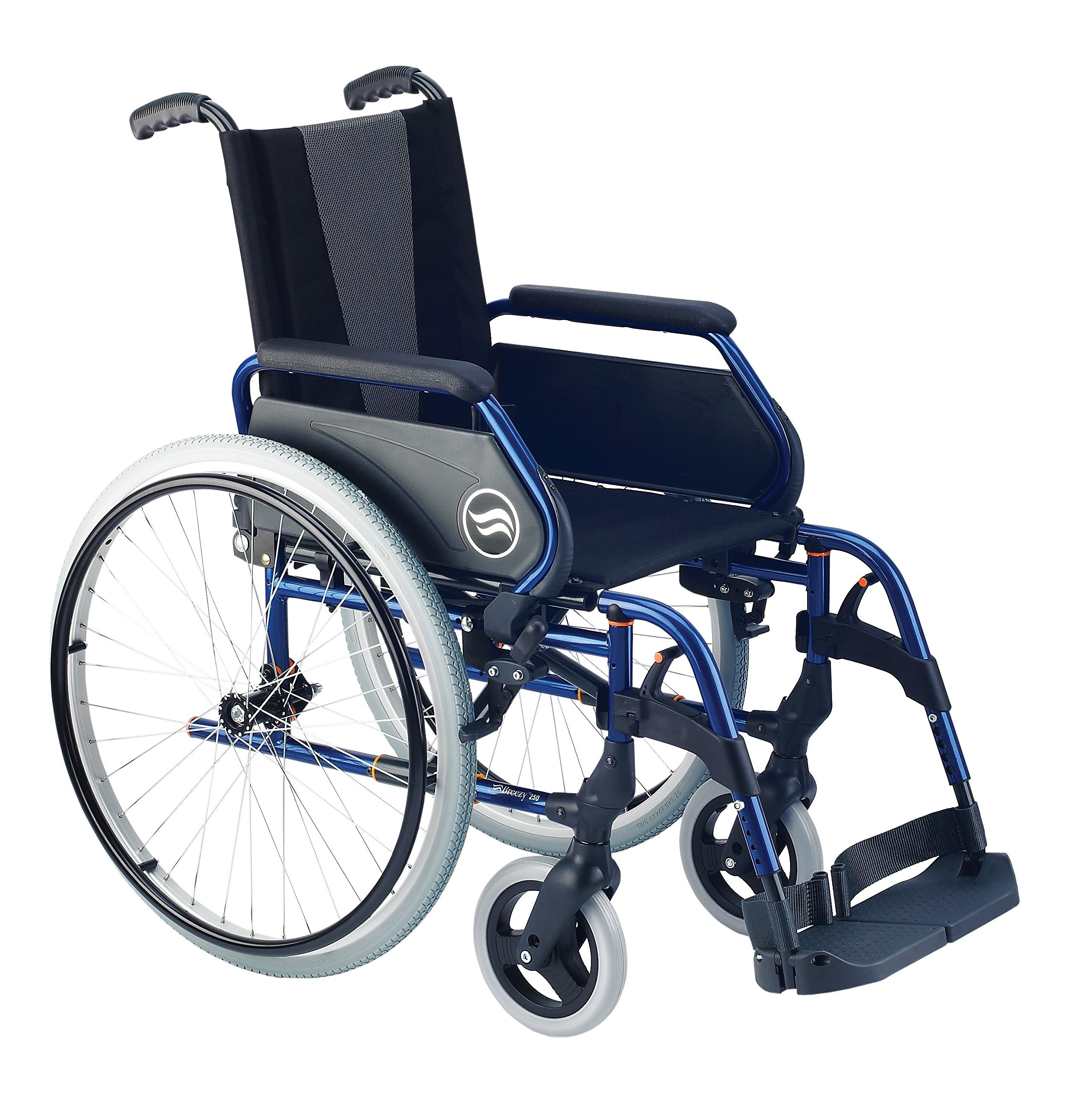 Silla de ruedas manual en acero plegable Breezy 250 asiento 46 cm