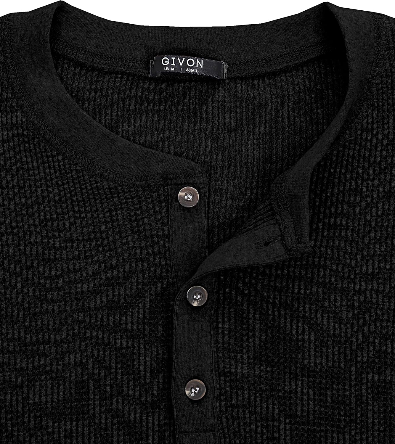 GIVON Men’s Henley T-Shirt – Lightweight Waffle Knit Tee with Button Neckline, Textured Cotton Pullover - Image 4