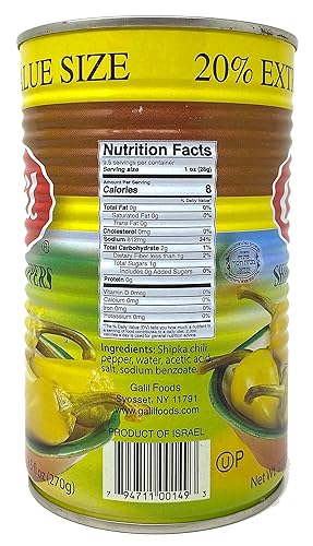 Miniatura 2 de Galil Pimientos picantes verdes  Galil Shipka Peppers, picantes Shipka Peppers 23 oz  Kosher para Pascua, Halal