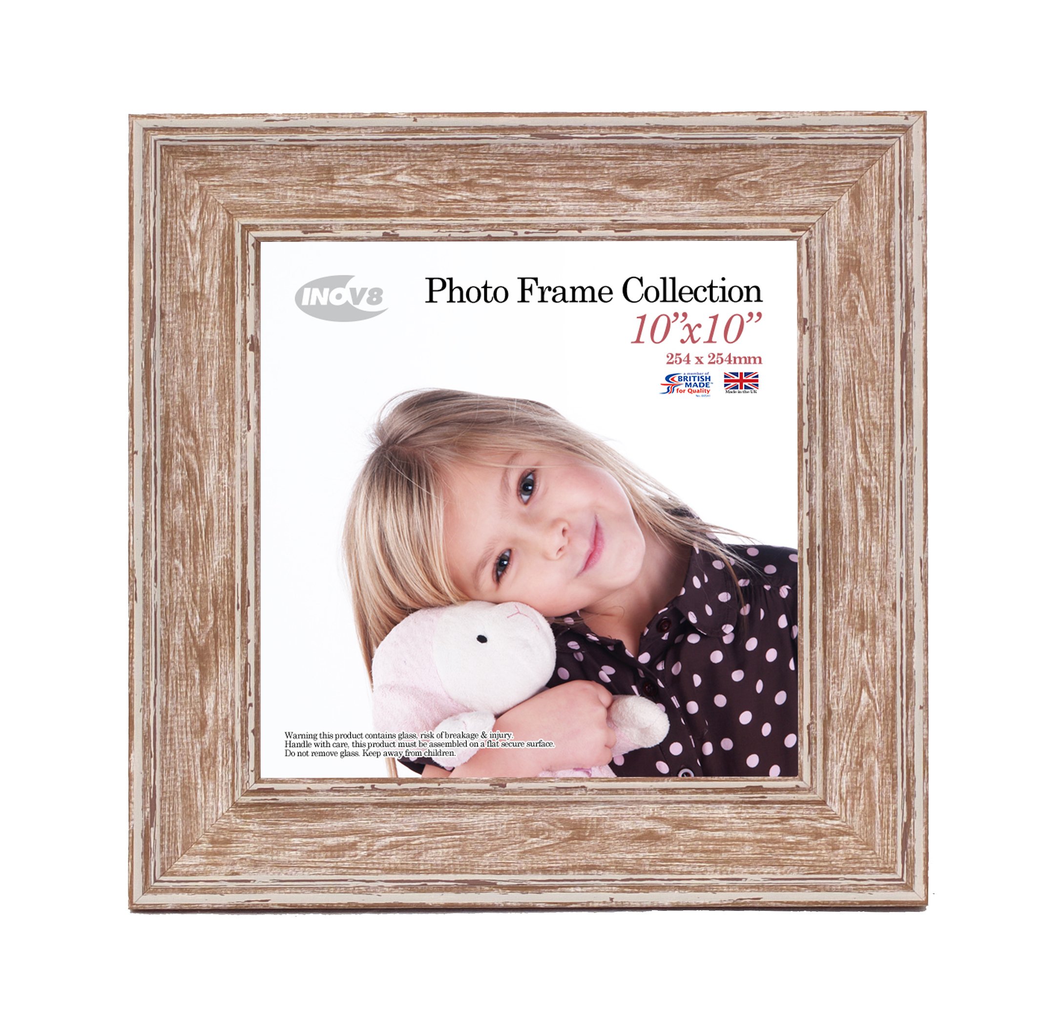 Inov8 Wash Walnut 10 X 10-Inch Large Photo Frame, Walnut Wash