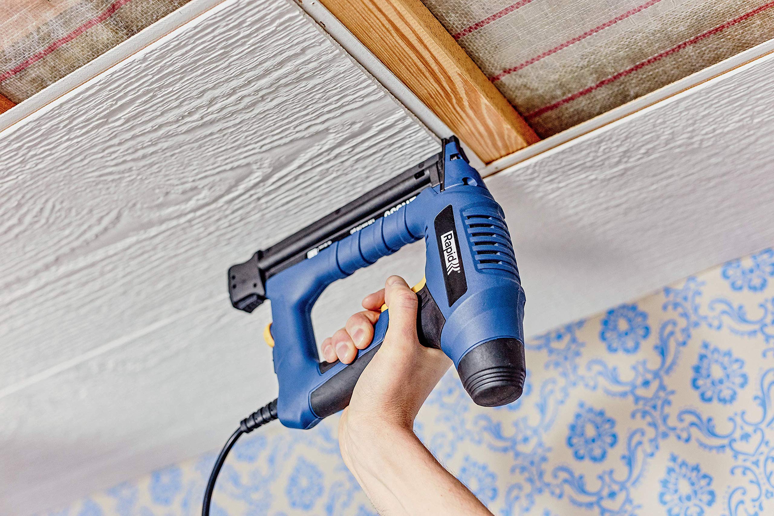 Rapid EN330 Grapadora Clavadora Eléctrica Instantánea para Madera, Marcos y Manualidades o Decoración para Clavos N.º 8 (5001386)