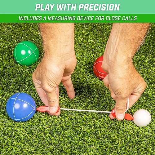 Miniatura 4 de GoSports Mini Travel Size Bocce Game Set with 8 Balls, Pallino, Tote Bag and Measuring Rope - Choose Your Size