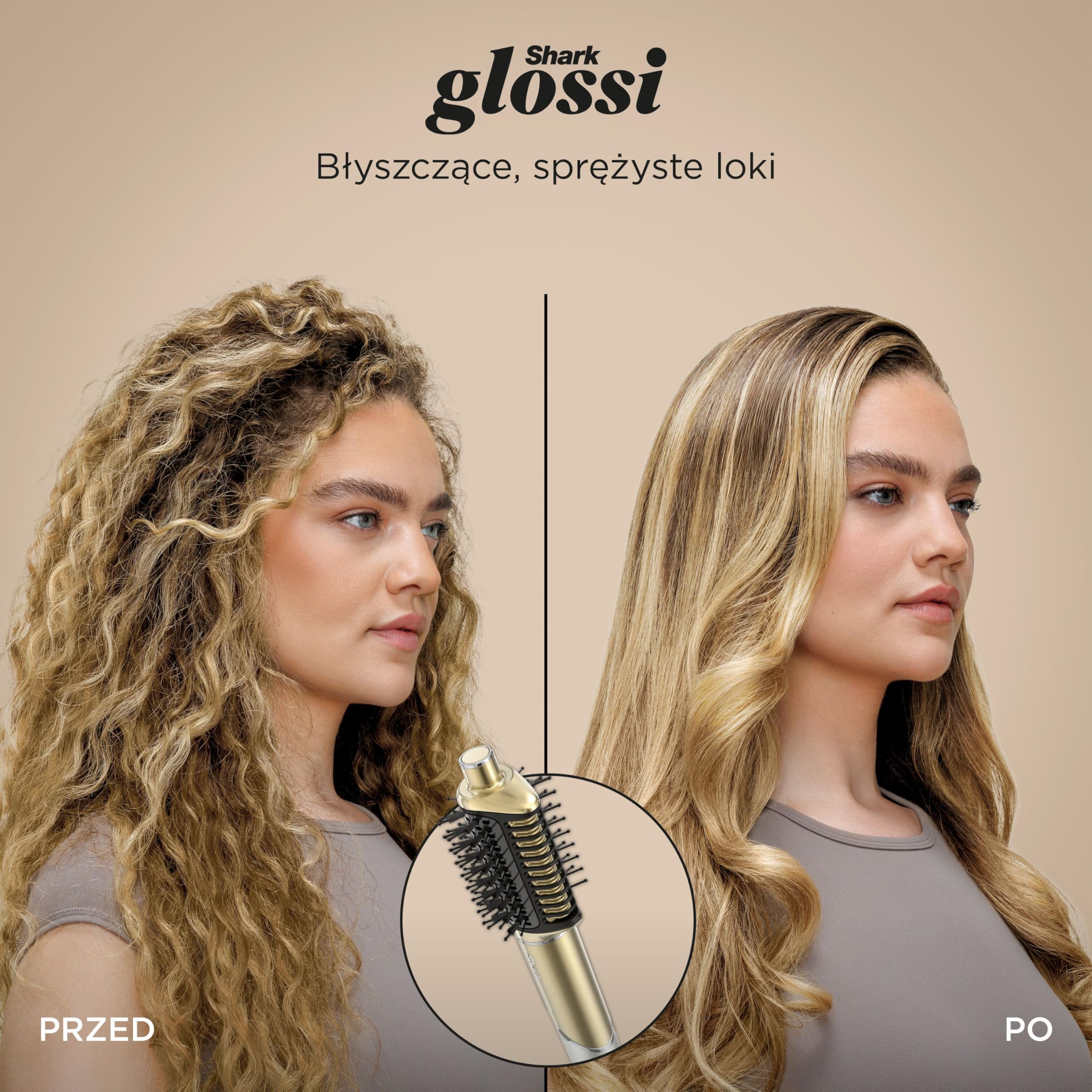 Shark Glam Sleek Straight, Waves & Curls Multi-Styler HD6051SEU