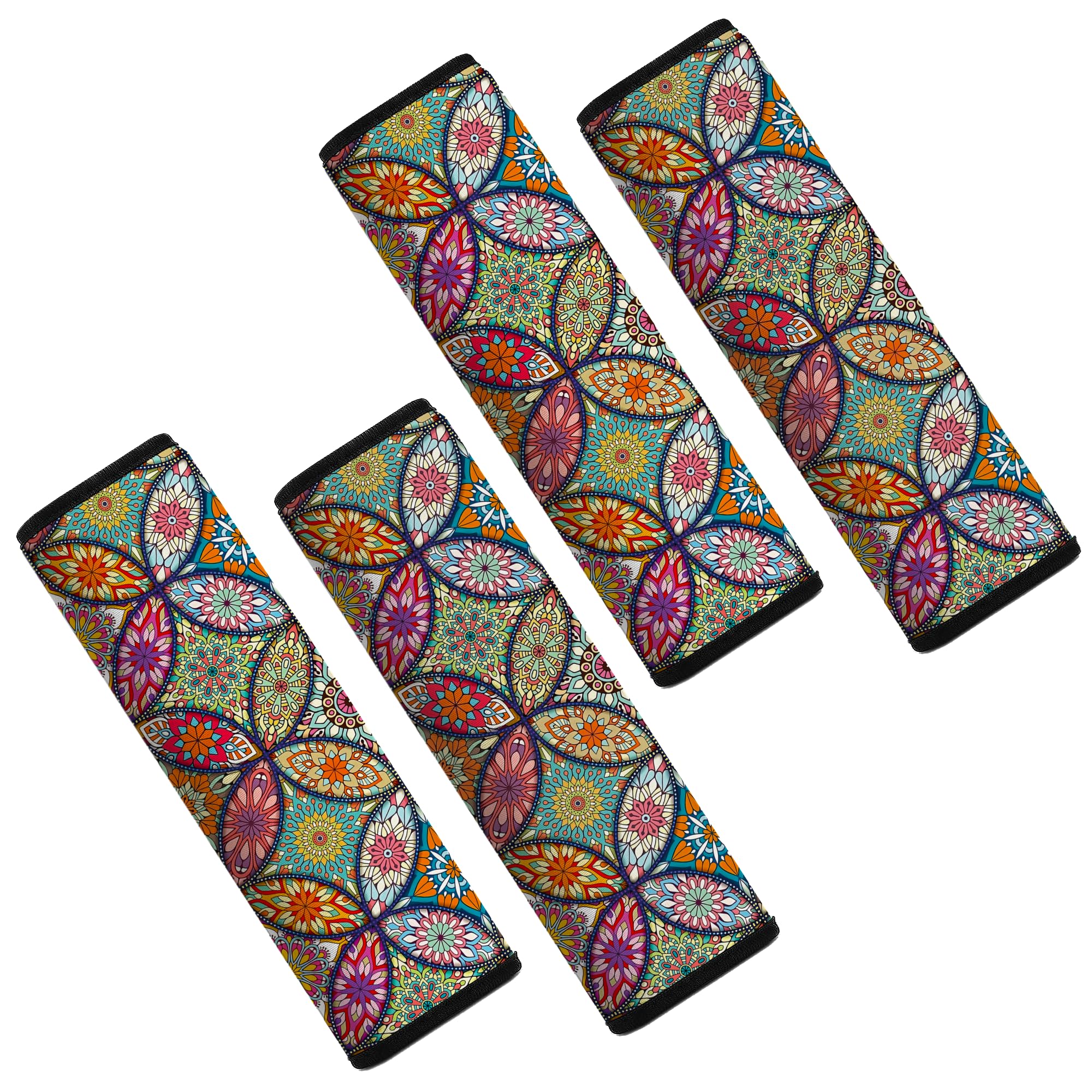 Mokiwala Car Seat Belt Pad Cover, 4-Pack Soft Car Safety Seat Belt Strap Shoulder Pad for Adults and Children, Suitable for Car Seat Belt, Backpack,