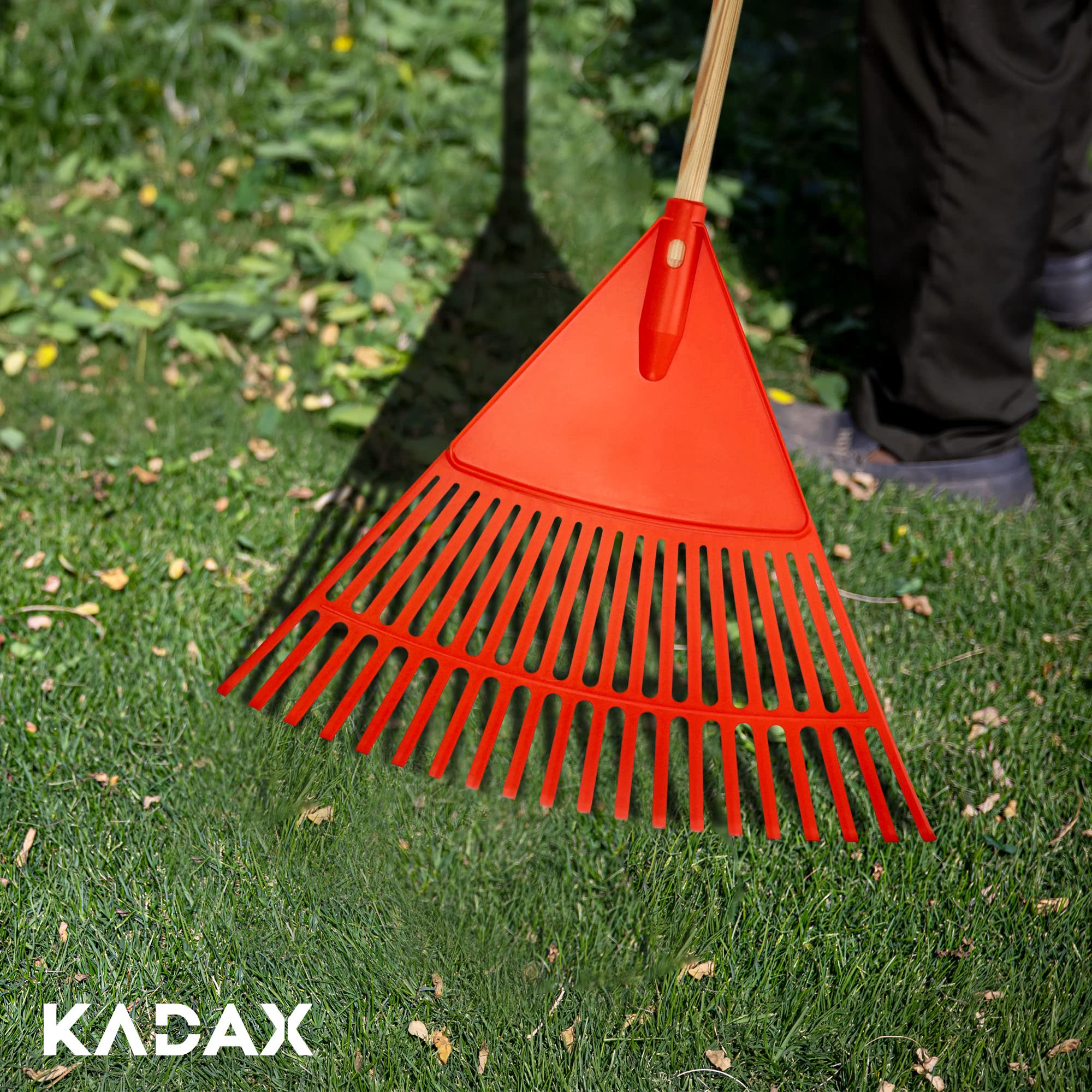 KADAX Ru00e2teau U00e0 Feuilles Pour Femme Avec Long Manche En Bois, U00e9ventail U00e0 Feuilles Pour Jardin, Ru00e2teau De Jardin Confortable, Pelouse, Balai U00e0 Feuilles, Outil De Jardin, Balayeur De Feuilles (bande