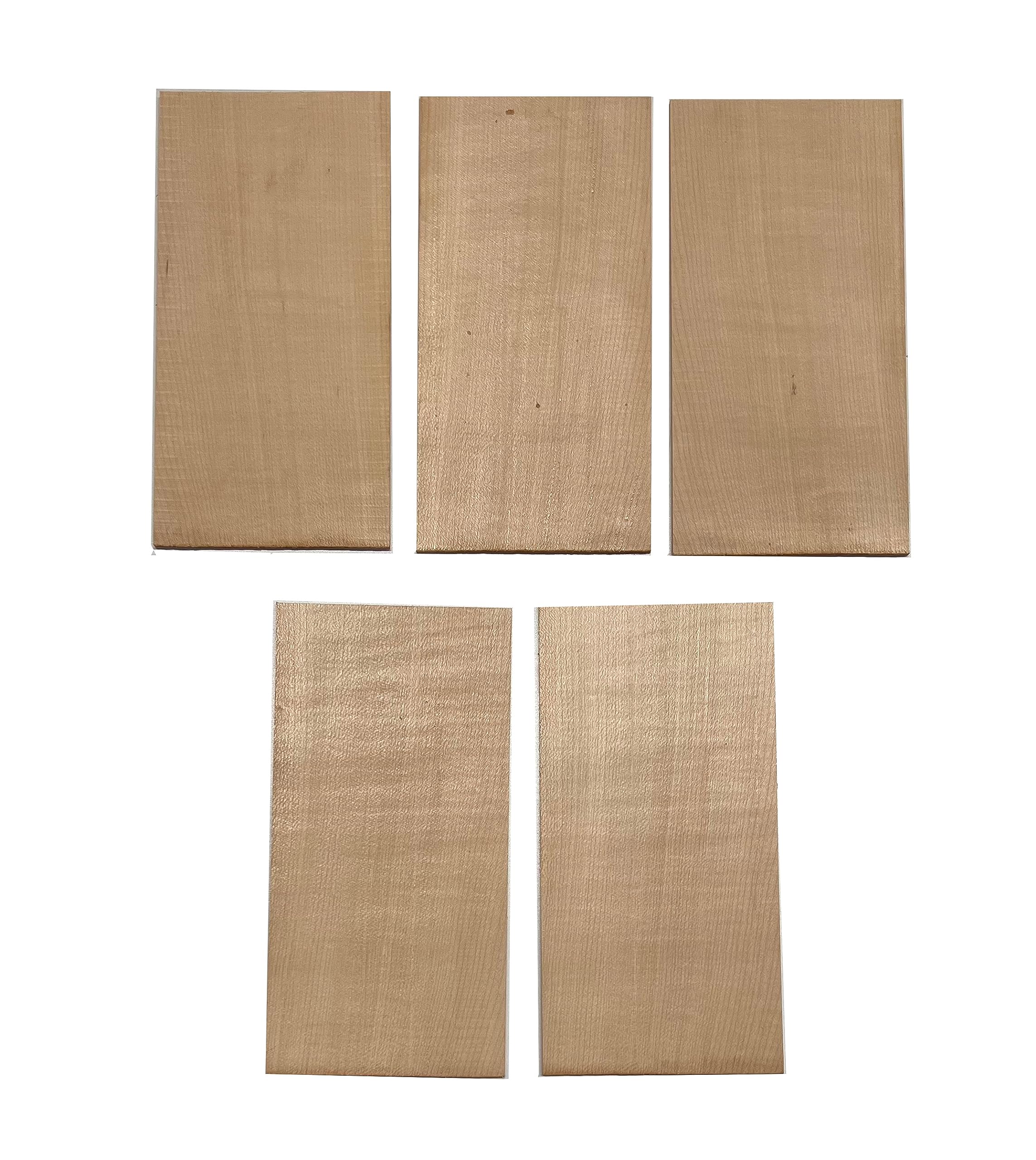 Exotic Wood Zone's Flame Curly Maple Acoustic/Electric Guitar Headplates | 200x100x4 mm | Overlay Wood Blank | Guitar Headstock Blank | Versatile Tonewood