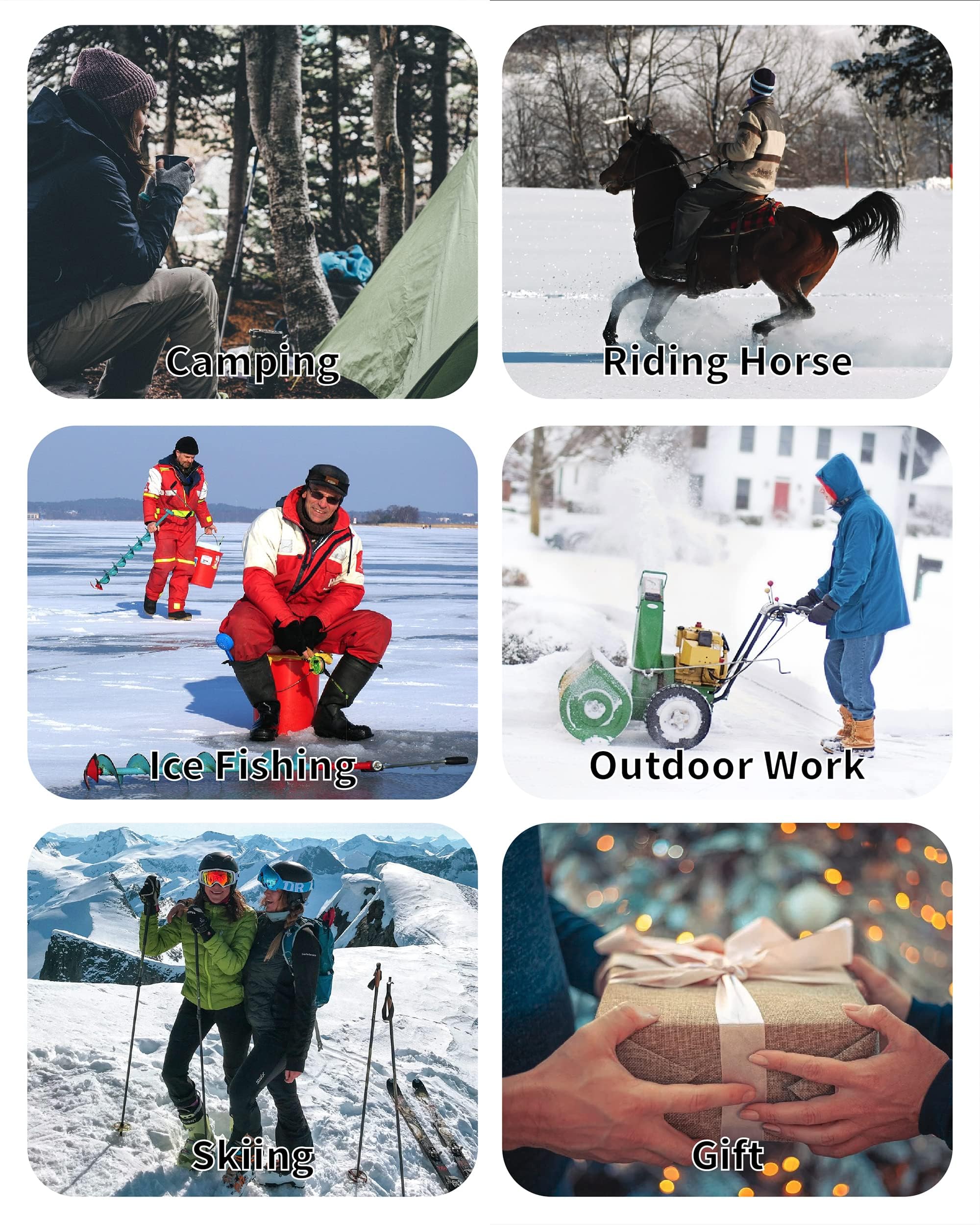 HEWINZE Polaire Gilet chauffant Femmes avec batterie incluse, veste chauffage usb, utilisée pour le ski, le camping, la pêche sur glace et d'autres activités de plein air.