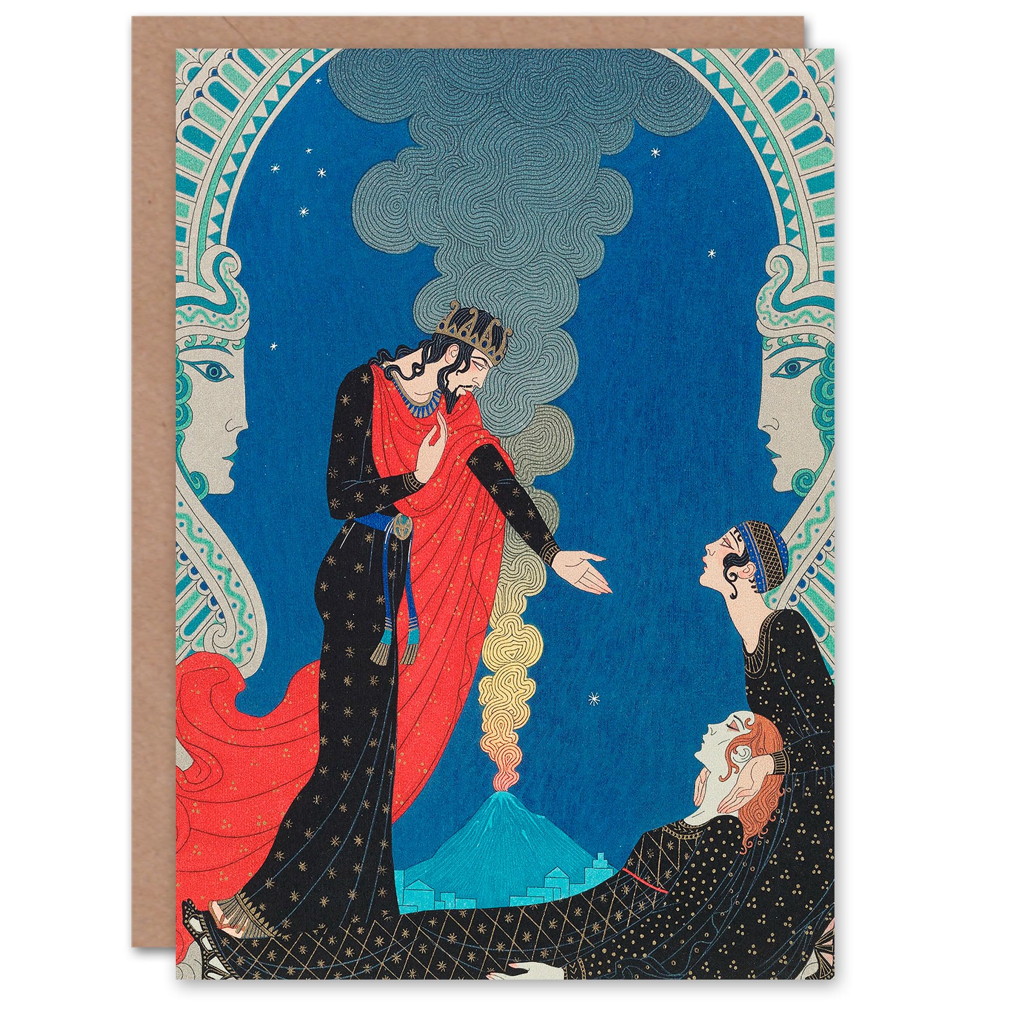 Artery8 George Barbier Art Card Empedocles and Panthea Theatre Play