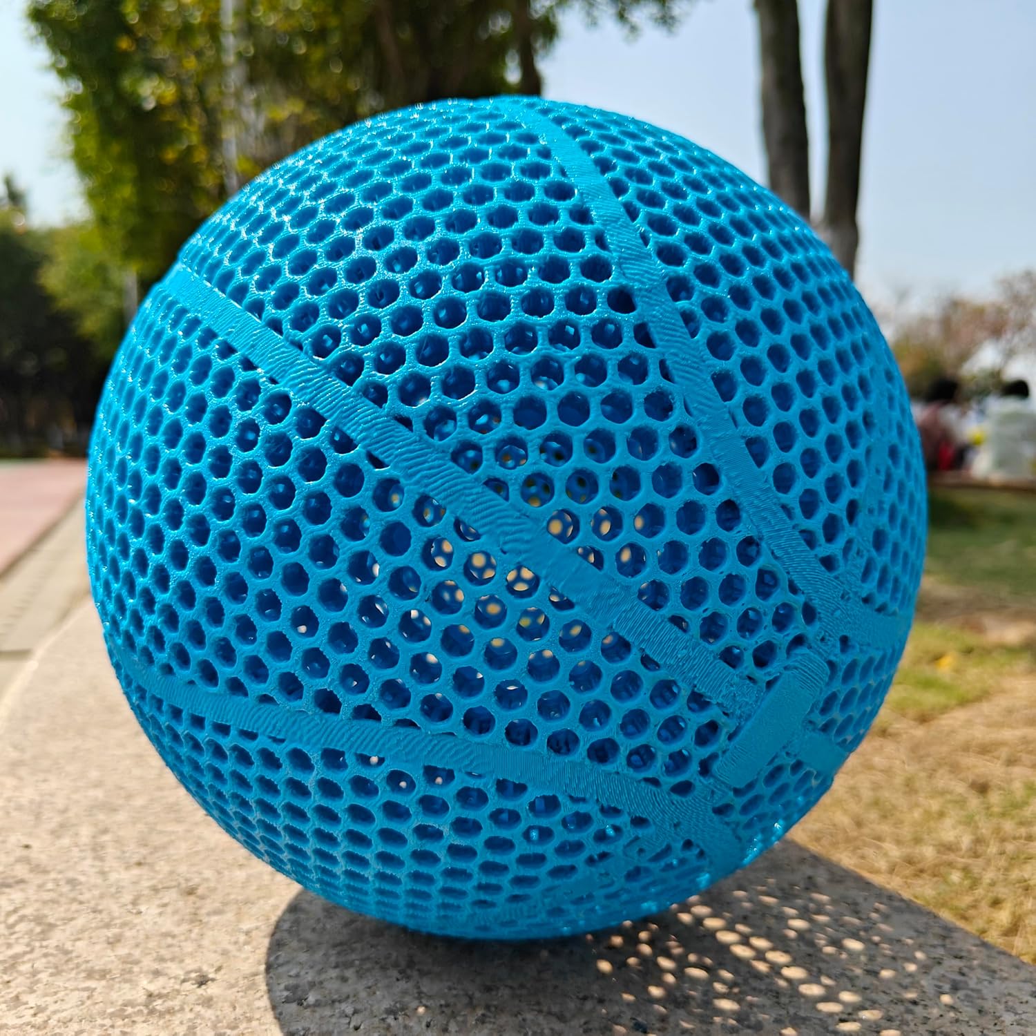 Tech, Non-Inflatable Concept Basketball, Standard Size 7 Indoor Basketball, 3D Printed.