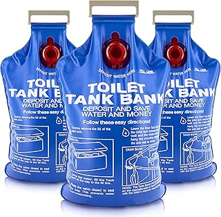Toilet Tank Bank Insert 3-Pack, Water-Saving Device, Saves 95+ Ounces Pe...