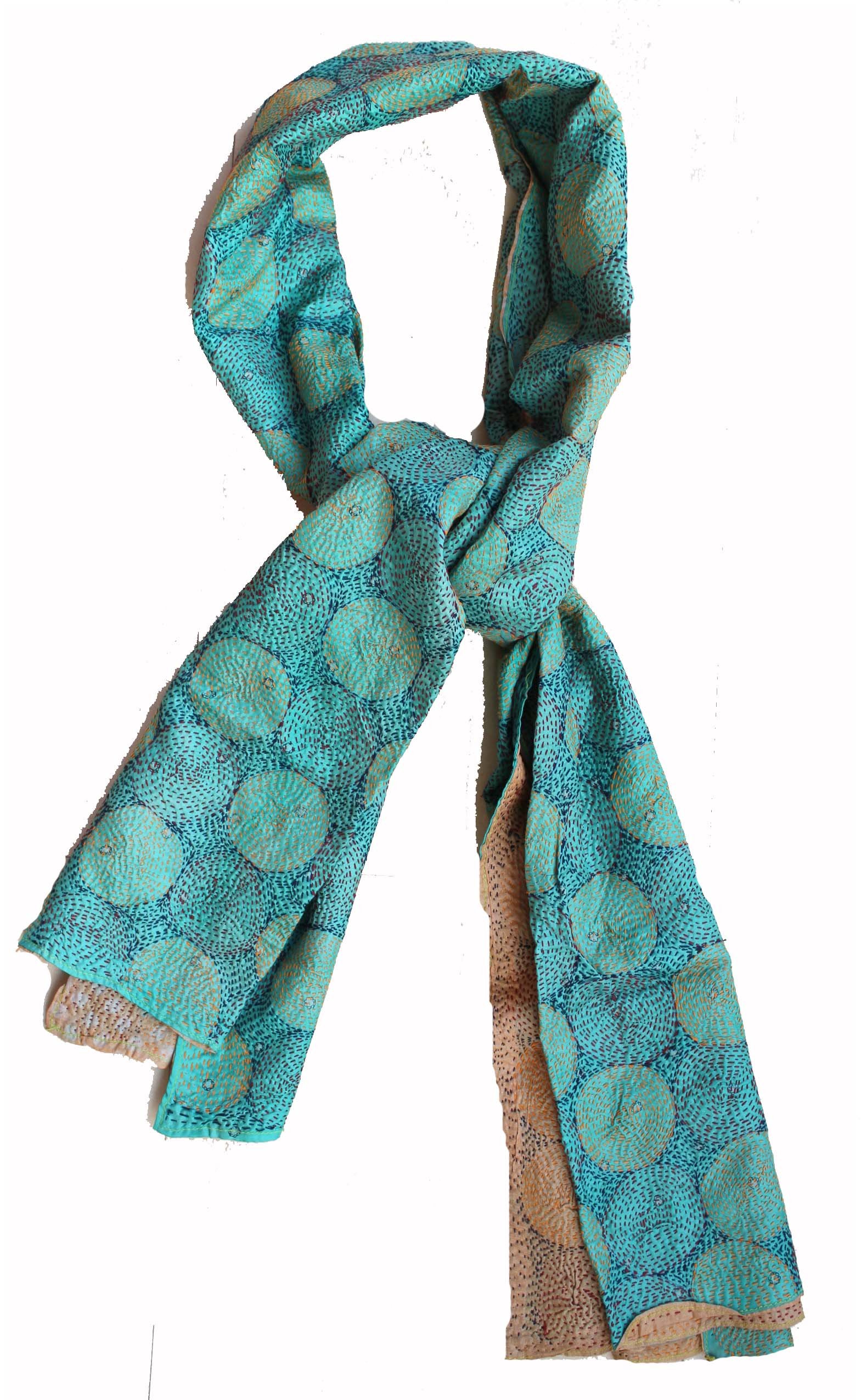 Mango Gifts Kantha-Schal für Mädchen, 100 % Seide