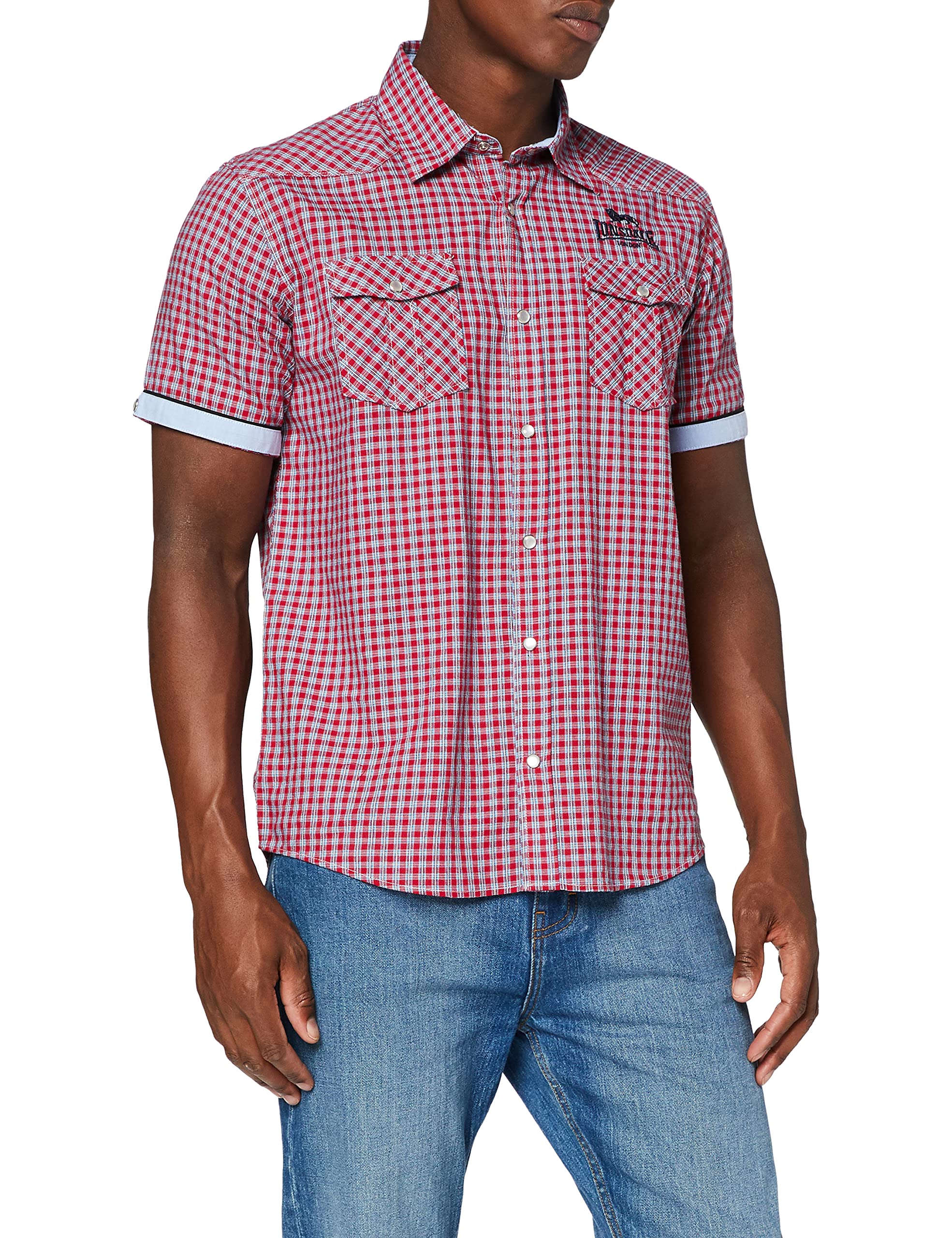 LonsdaleMen's BERNY Slim fit shirt, short sleeve