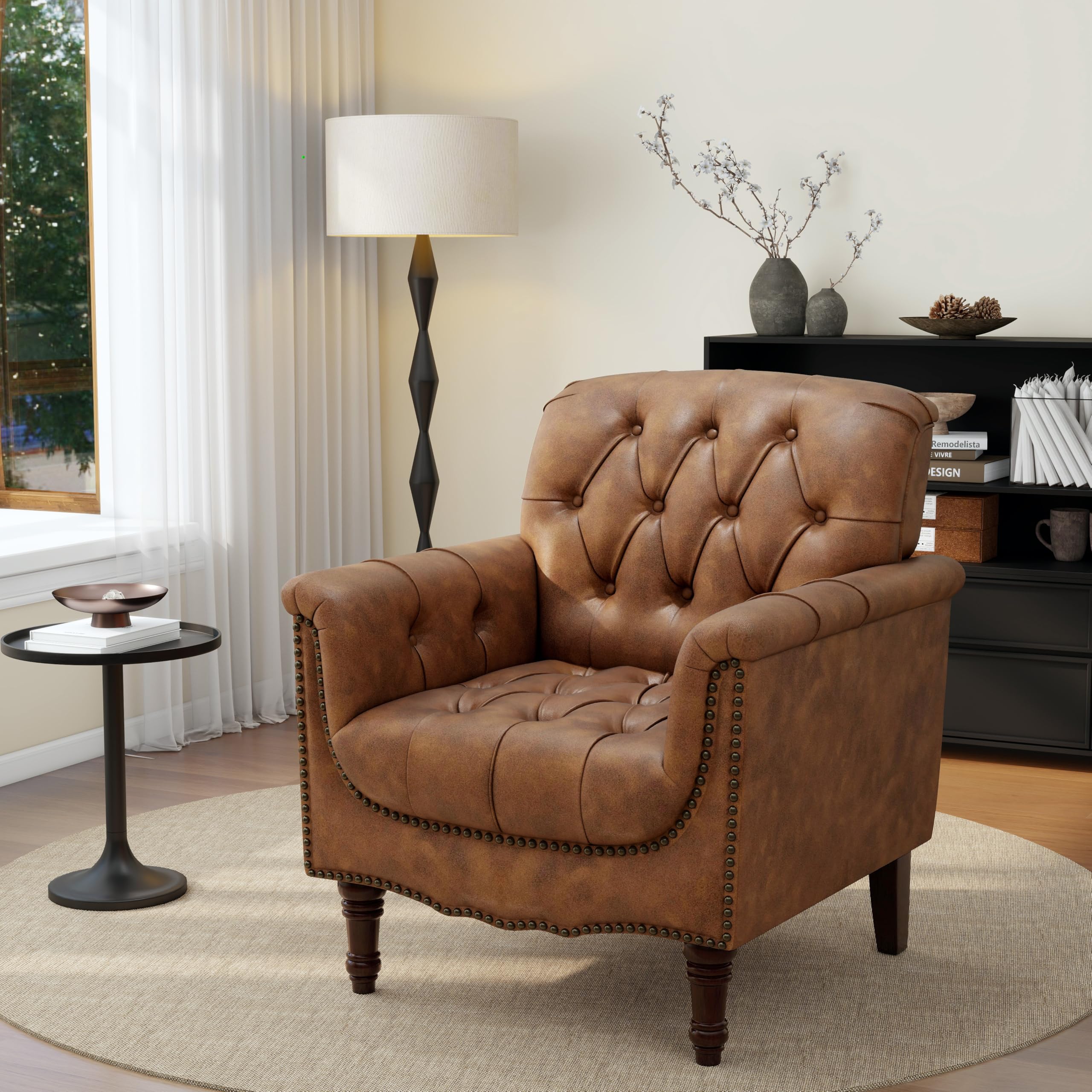 UIXE Brown Accent Chair