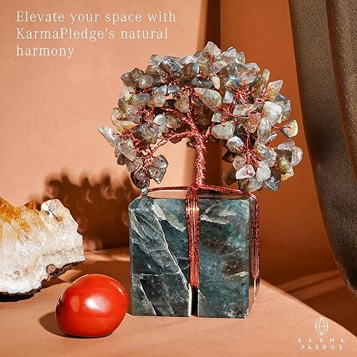 Miniatura 199 de Árbol de la vida de cristal curativo de 7 chakras, árboles bonsái hechos a mano para energía positiva, dinero y buena suerte, árbol para decoración