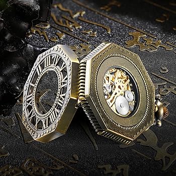Amazon.co.jp: BOSHIYA 機械式懐中時計 夜光スチームパンク