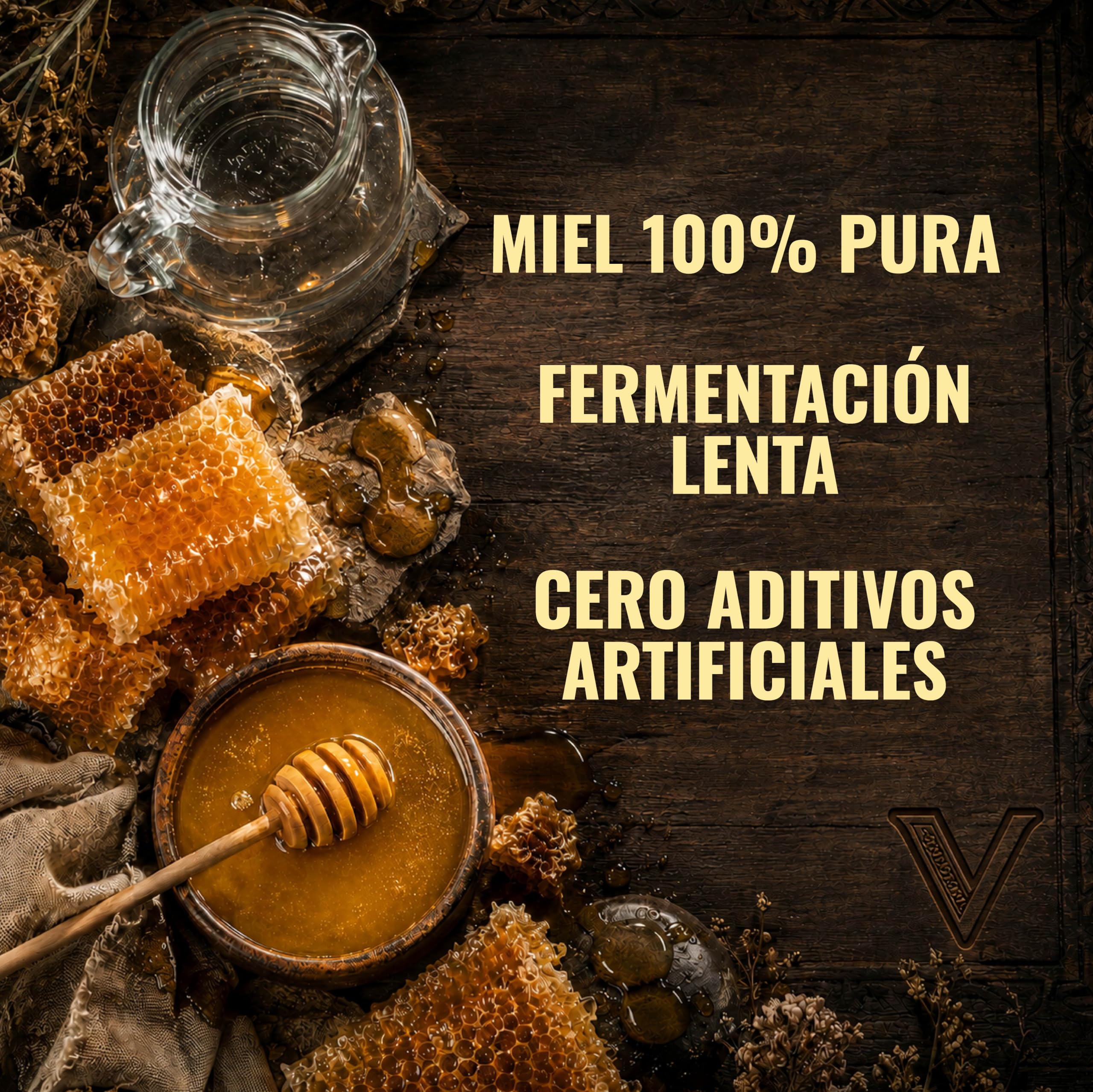 Valhalla Hidromiel Tradicional Cerveza Artesanal | Estilo Show Mead Semi Seco | Bebida Natural con Aroma de Frutas Blancas y Miel | Caja 12 Botellines 33cl | Sin Gluten | 11% Grados Alcohol