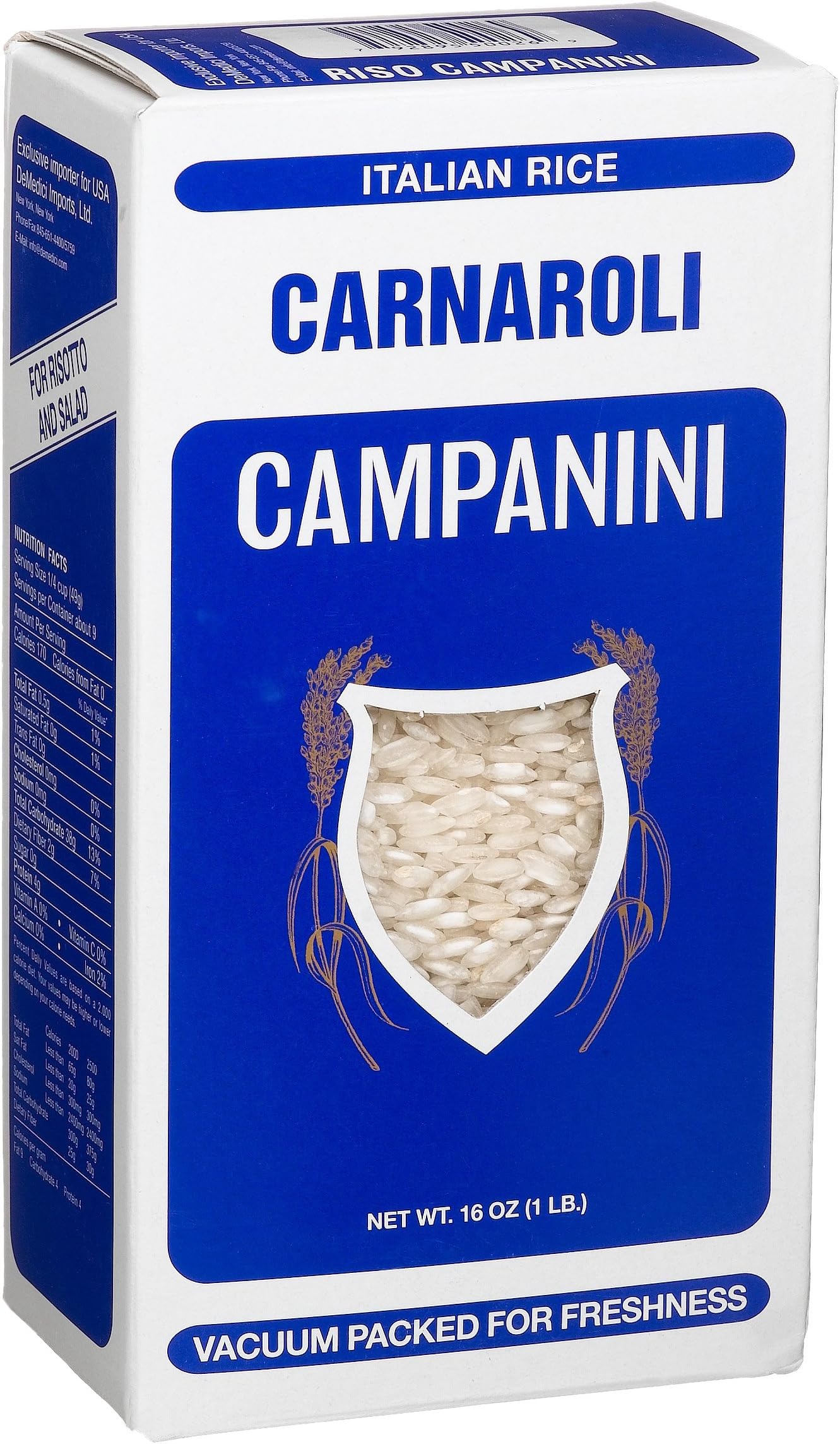 Campanini Carnaroli Rice, 16-Ounce Boxes (Pack of 4)