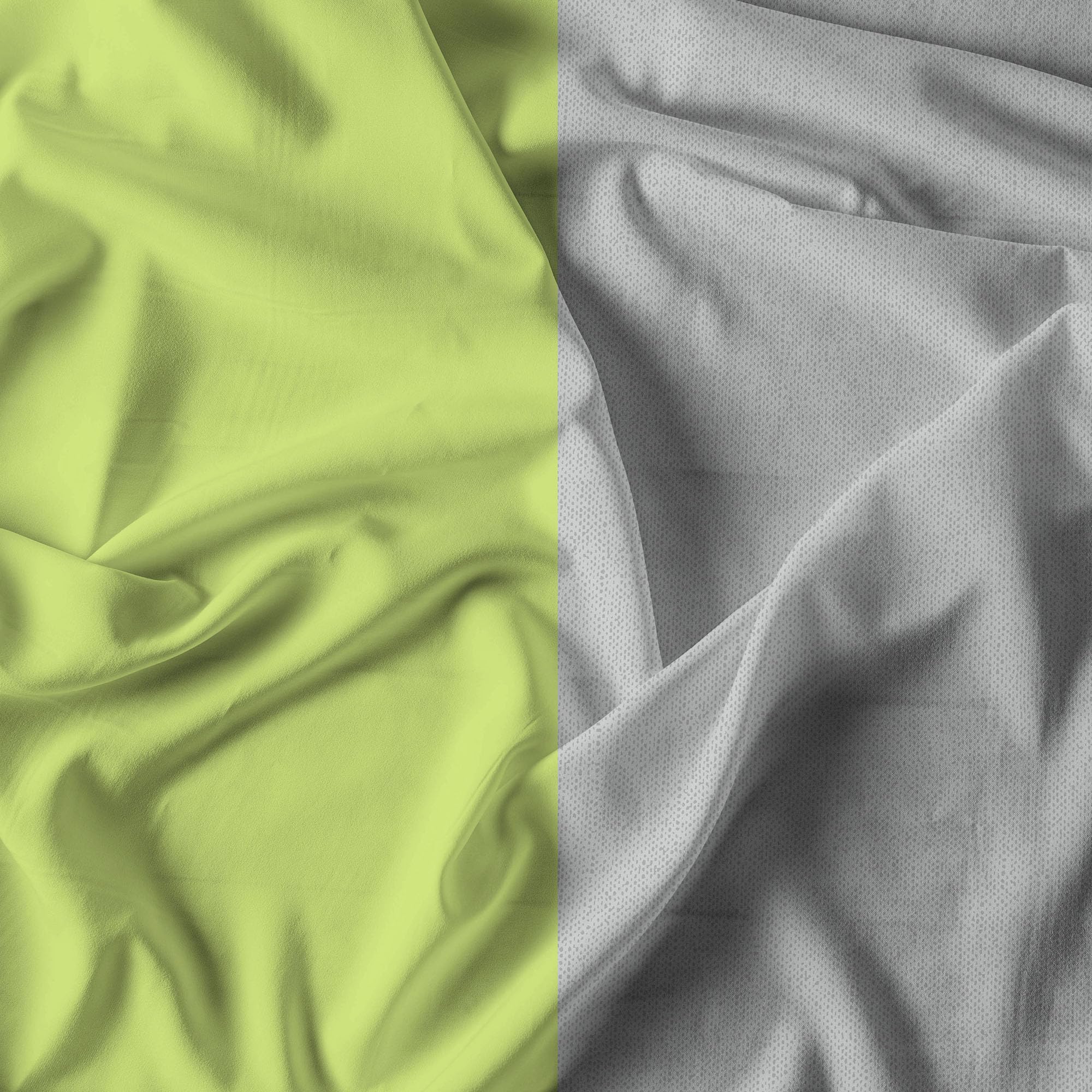 Trend Chic Bedding Set, 100% Cotton, Made in Italy, Double, Acid Green, Queen-size bed - Image 3