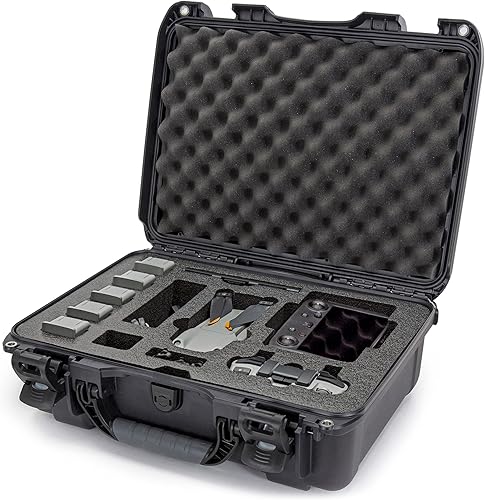 Nanuk Estuche rígido impermeable con inserto de espuma para DJI Air 2S Fly More Combo y controlador inteligente - Grafito 925-MAVIA2S7