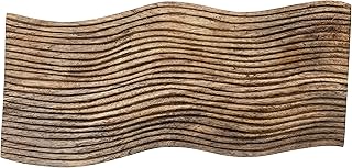 Bloomingville Large Grooved Mango Wood Cheese Slicer and Cutting Board, Walnut Finish