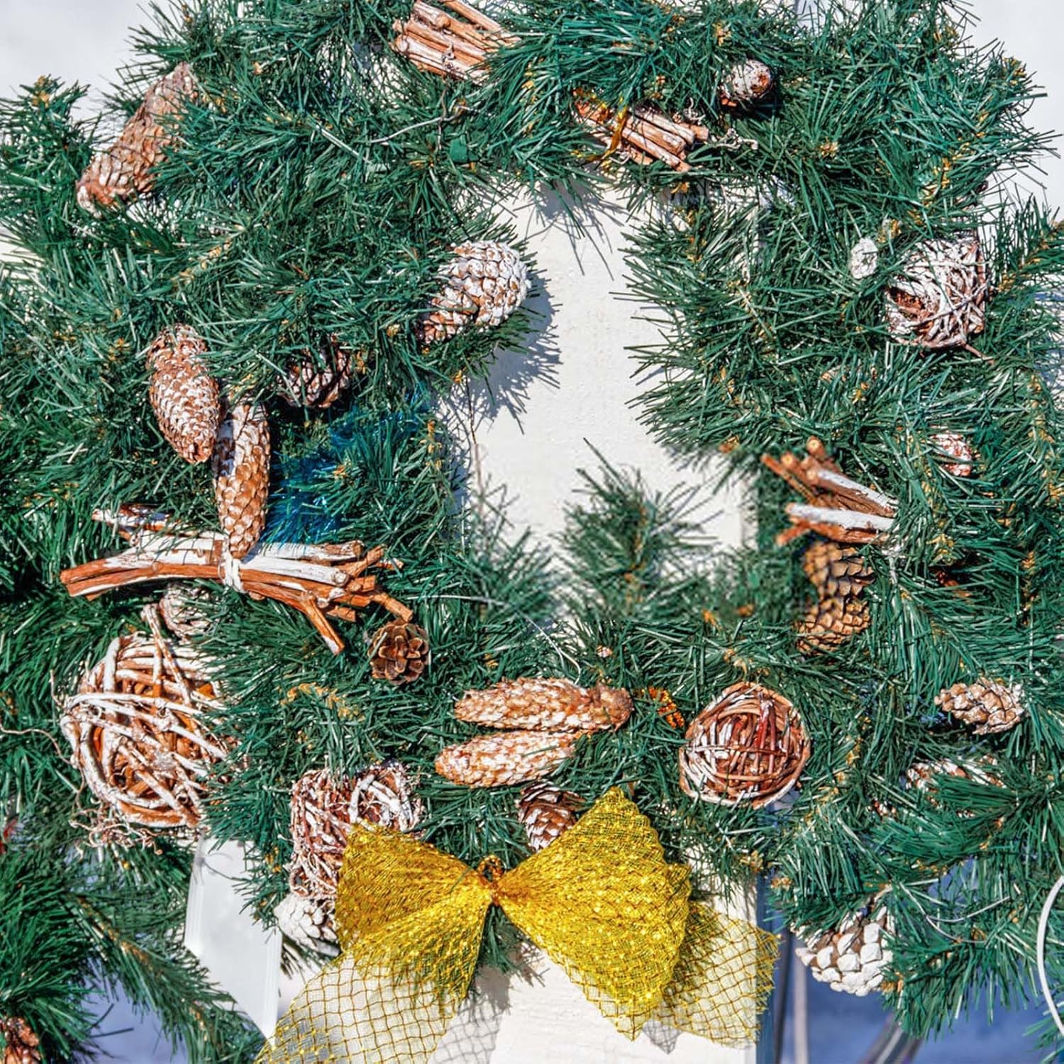 Guirnalda Navidad Verde 2,7 Metros Flexible y Resistente, sin luz, Apta Luces LED, moldeable DIY para Interior Exterior Chimenea, barandilla, Puerta, Ventana, árbol, decoración (3, 2,7M 250 Puntas)