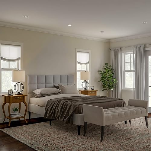 Miniatura 6 de Lavish Home - Juego de 2 lámparas de mesa modernas de hierro forjado con bombillas LED, estilo rústico de granja para sala de estar o dormitorio