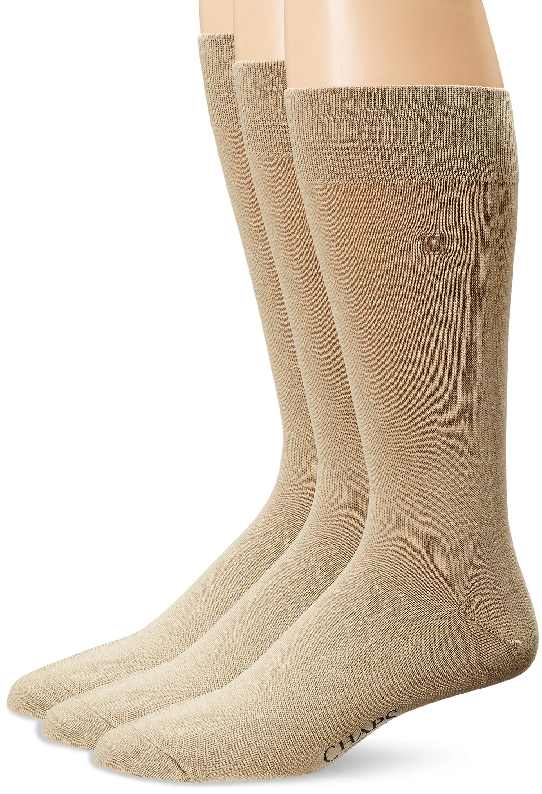 Chaps mens Super Soft Dress Crew Socks - 3 Pair Pack - Patterns and Textures