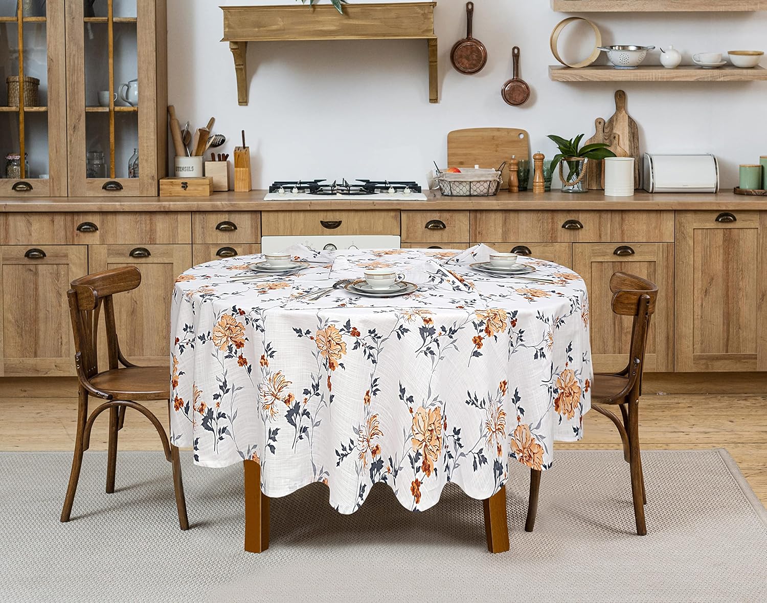 Best Review Ruvanti Table Cloth 70 Round 4-6 Seats . Wrinkle Free 100 %Cotton Round Tablecloth . Washable / Reusable. White & Fall Color Table Cloths . Table Cover for Christmas / Thanks Giving Dinners. Tech Deals 🔥 Ruvanti Table Cloth 70 Round 4-6 Seats . Wrinkle Free 100 %Cotton Round Tablecloth . Washable / Reusable. White & Fall Color Table Cloths . Table Cover for Christmas / Thanks Giving Dinners.