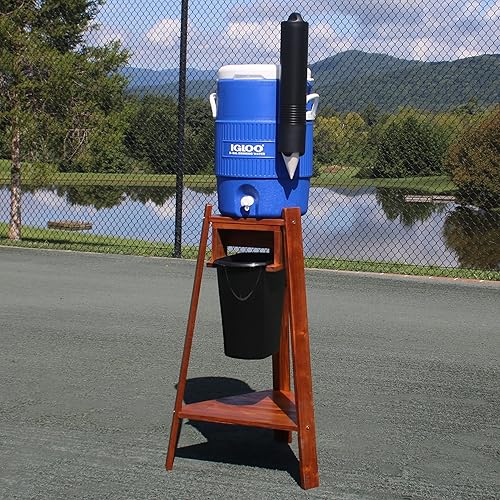 Dispensador de bebidas de agua con soporte incluye soporte taza de vasos papelera de residuos tazas y enfriador de agua Igloo de 5 galones