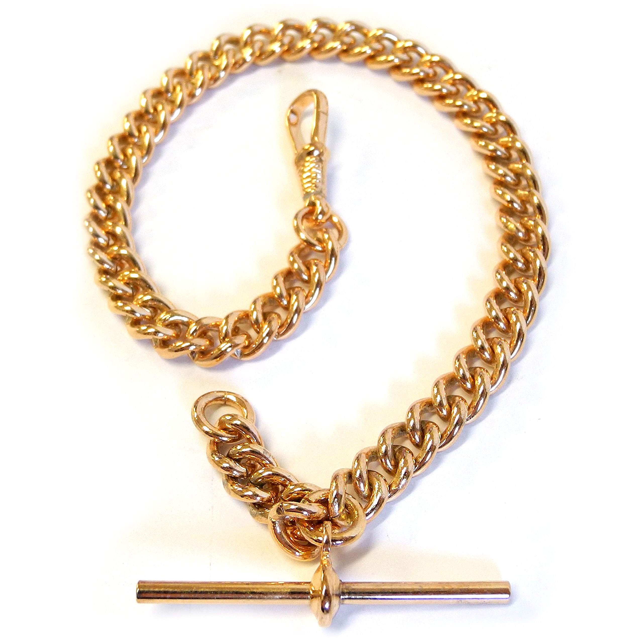 Heavy Duty Albert Chain Solid Rolled Gold Single Pocket Watch