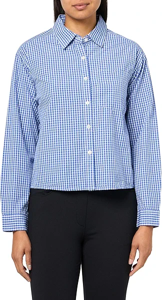 Lucky Brand Womens Poplin Cropped Button Down