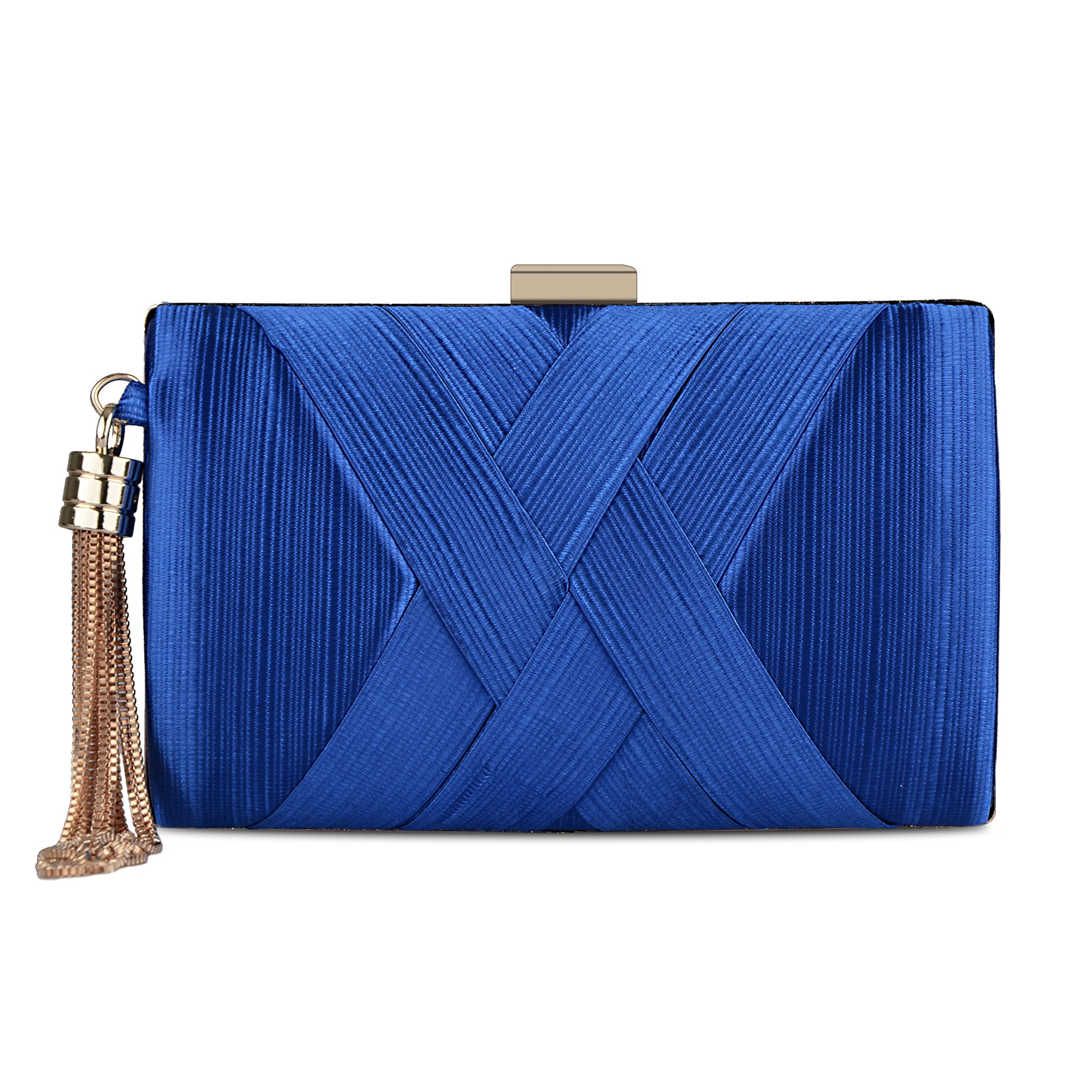 KISSCHIC Women's Elegant Tassel Evening Bag Clutch Purse for Bride Wedding Prom Night Out Party
