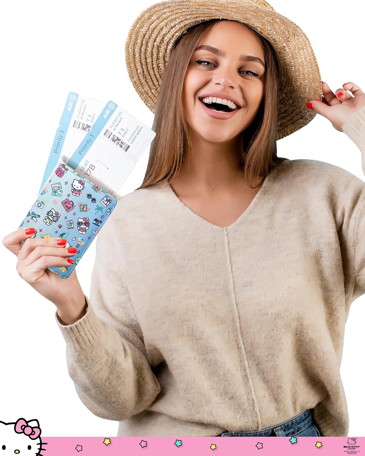 Hello Kitty Passport Holder for Travel Official License, Cute Passport Cover, Sanrio Gifts - Image 2