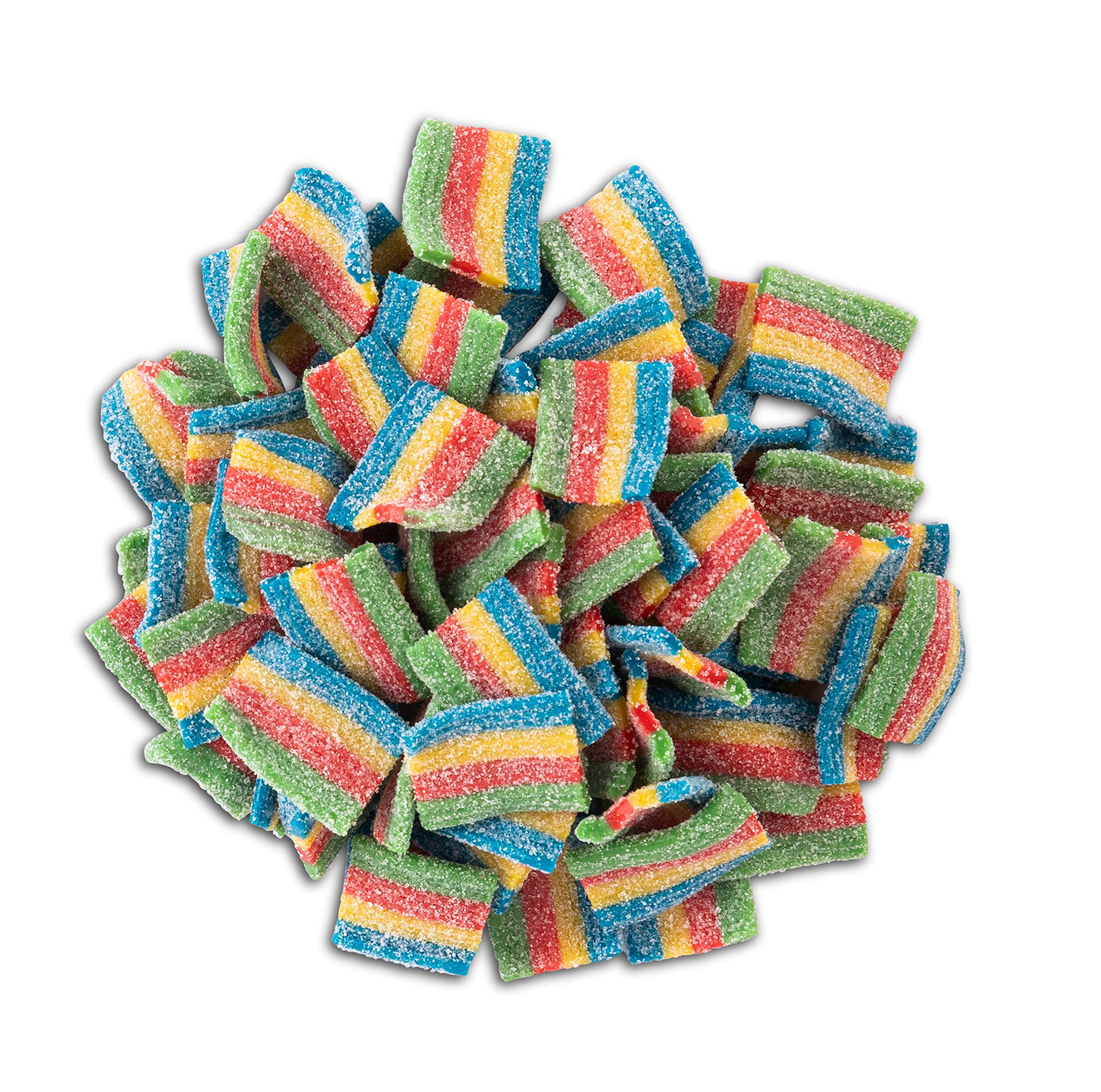 Dee Best Sour Bites Rainbow Sour Belts Belts Pieces 35.2 Oz Bulk Tub