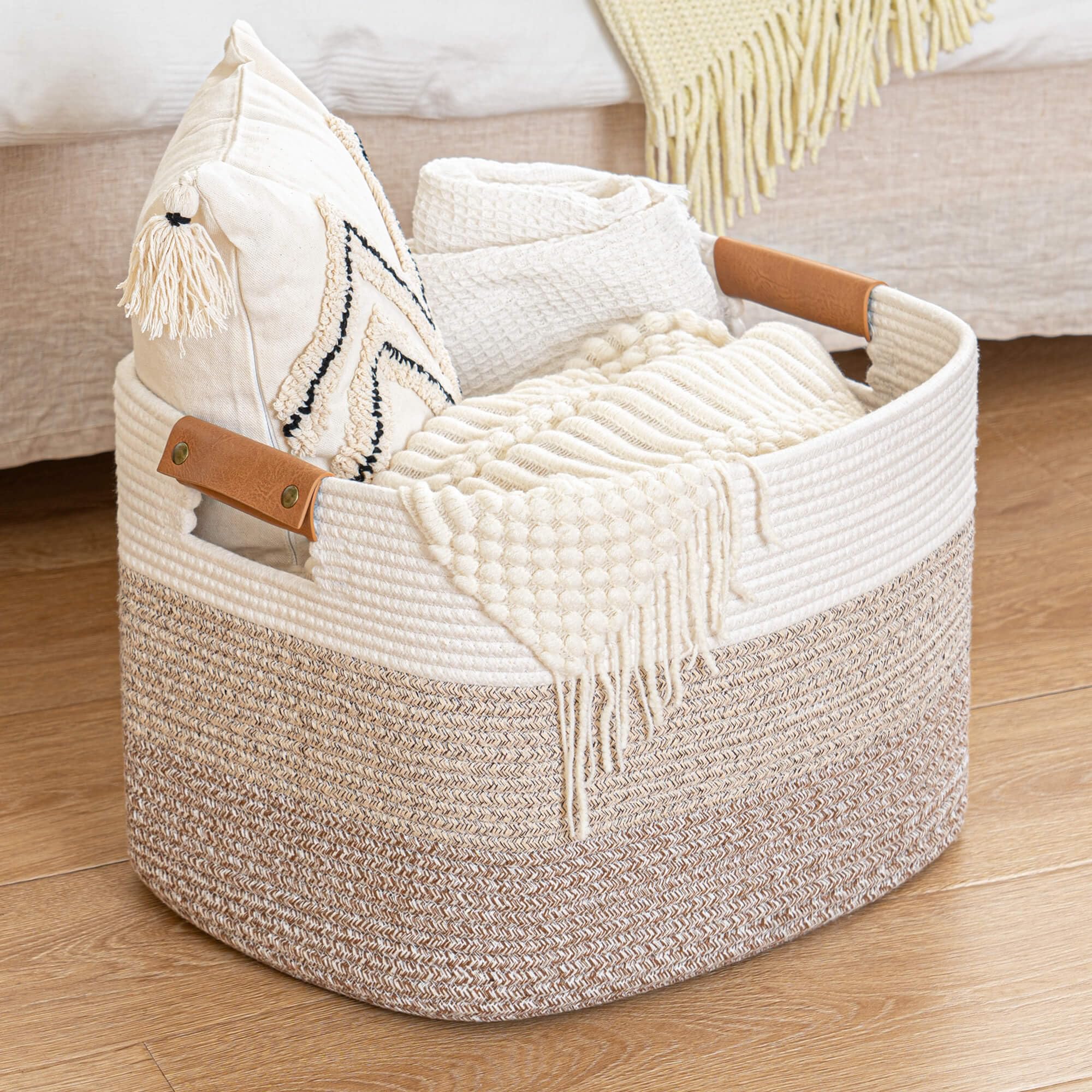 danpinera Rectangle Blanket Storage Basket - Image 2