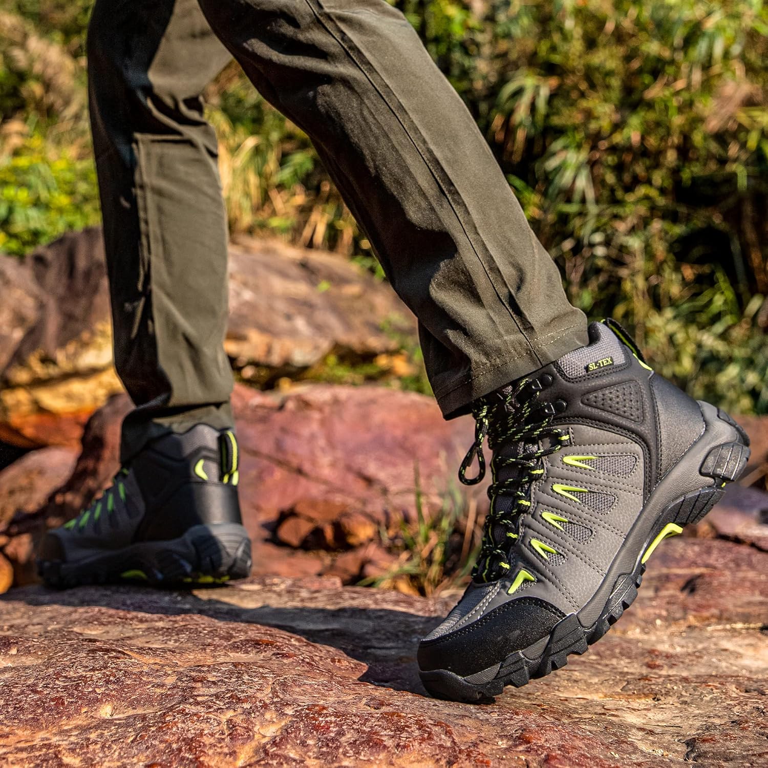 Miniatura 7 de SHULOOK Hiking Boots Men Waterproof Boots for Men Non-Slip & LightWeight & Comfortable Men's Hiking Outdoor Ankle Boot Trekking Camping