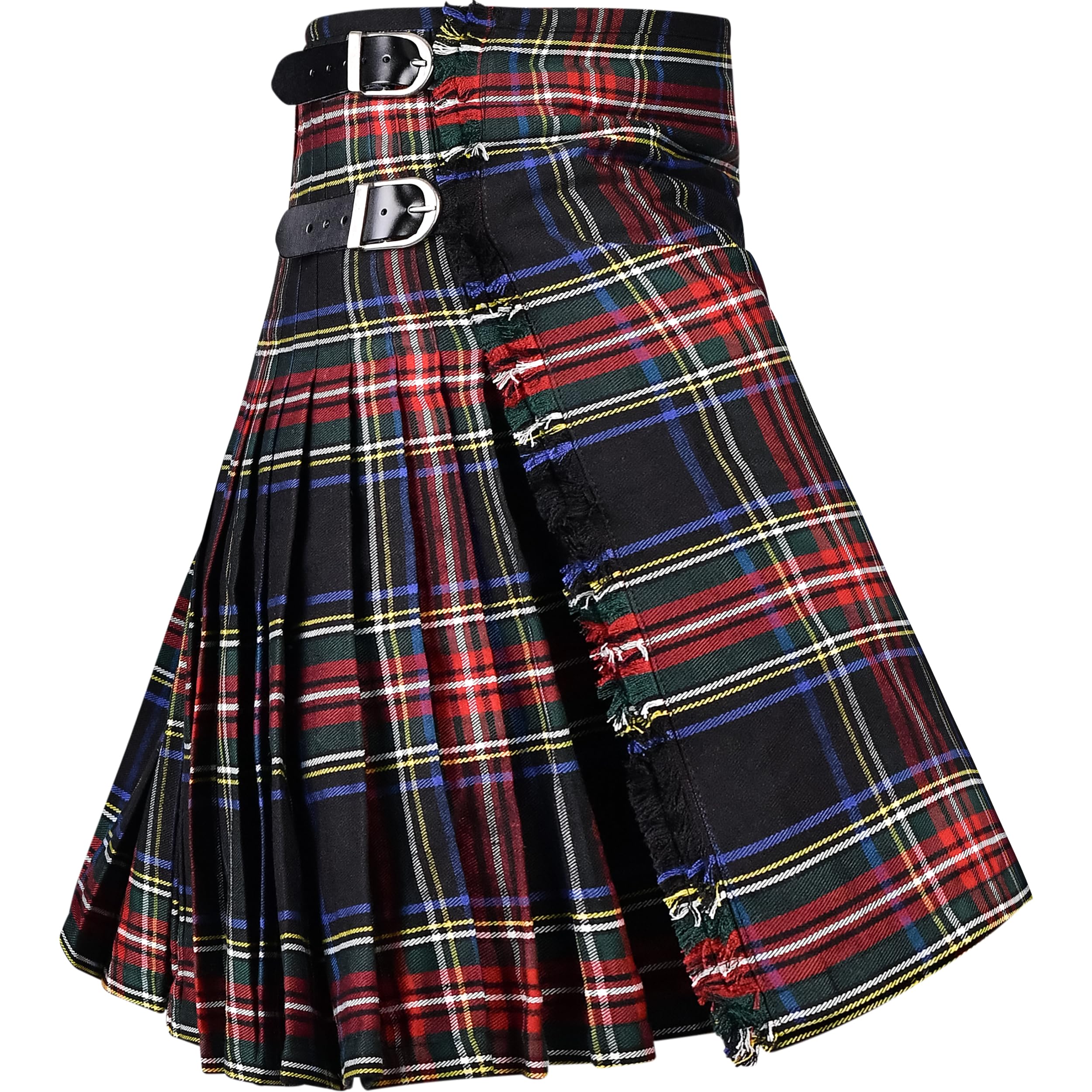 Kilt for Men I Scottish Tartan Kilt Polyviscose 8 Yard Traditional Mens Kilt