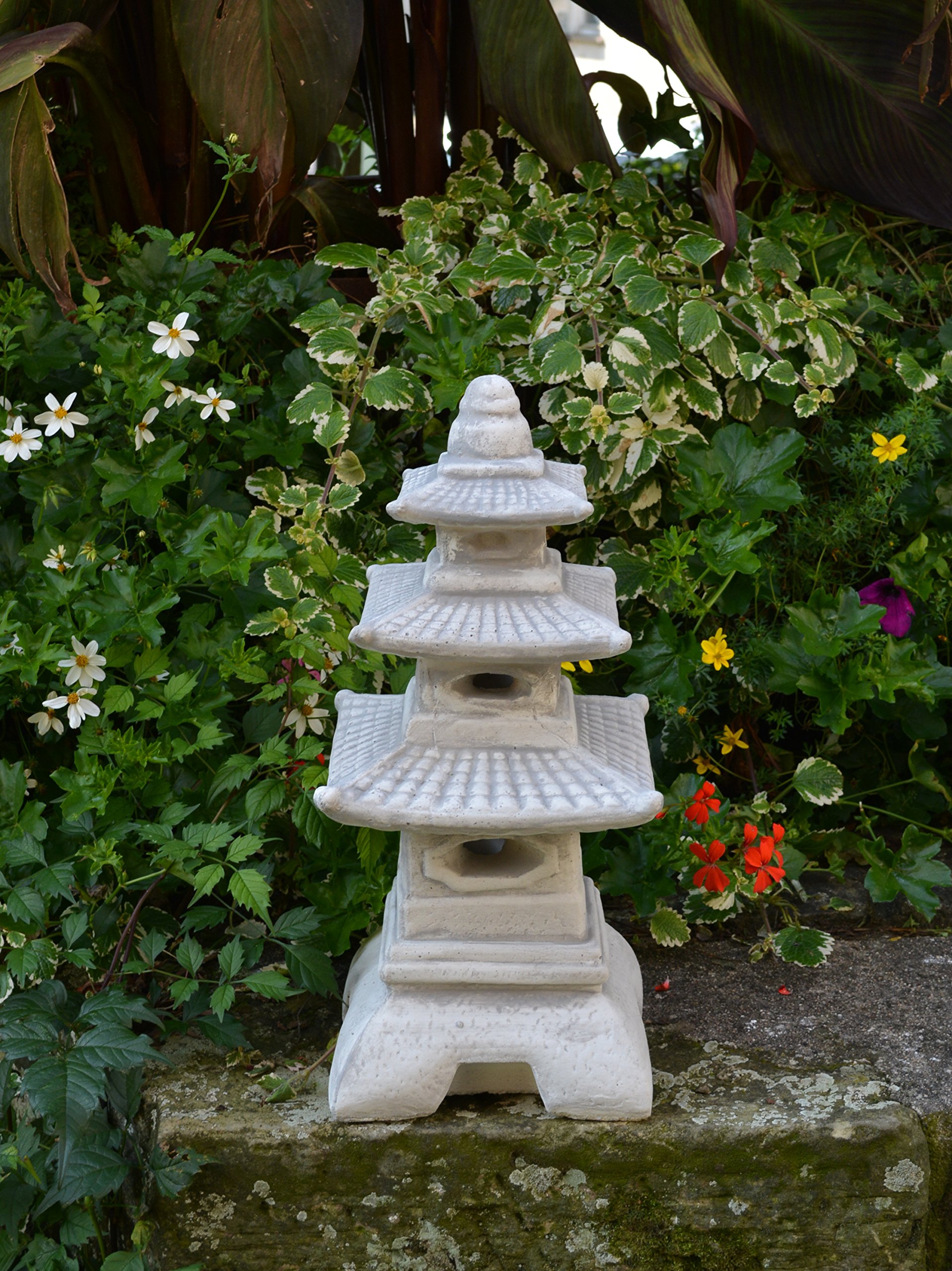 gartendekoparadies.de Figure inconnue Lanterne Japonaise H 47 cm décoration de Jardin en béton