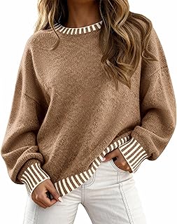 KIRUNDO Oversized Chunky Knit Pullover Sweater