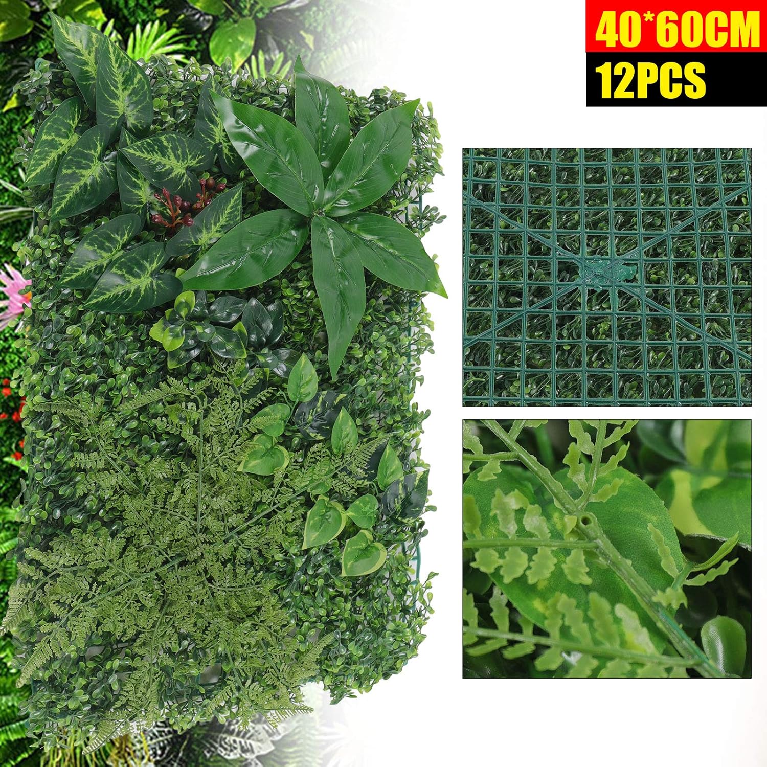 Buy DNYSYSJ Artificial Plant Wall Panels, 12 Pack Hedge Greenery