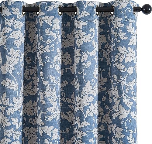 Miniatura 13 de jinchan Cortinas 80% opacas para dormitorio, cortinas con patrones geométricos para sala de estar, tratamientos de ventana para oscurecer la B |