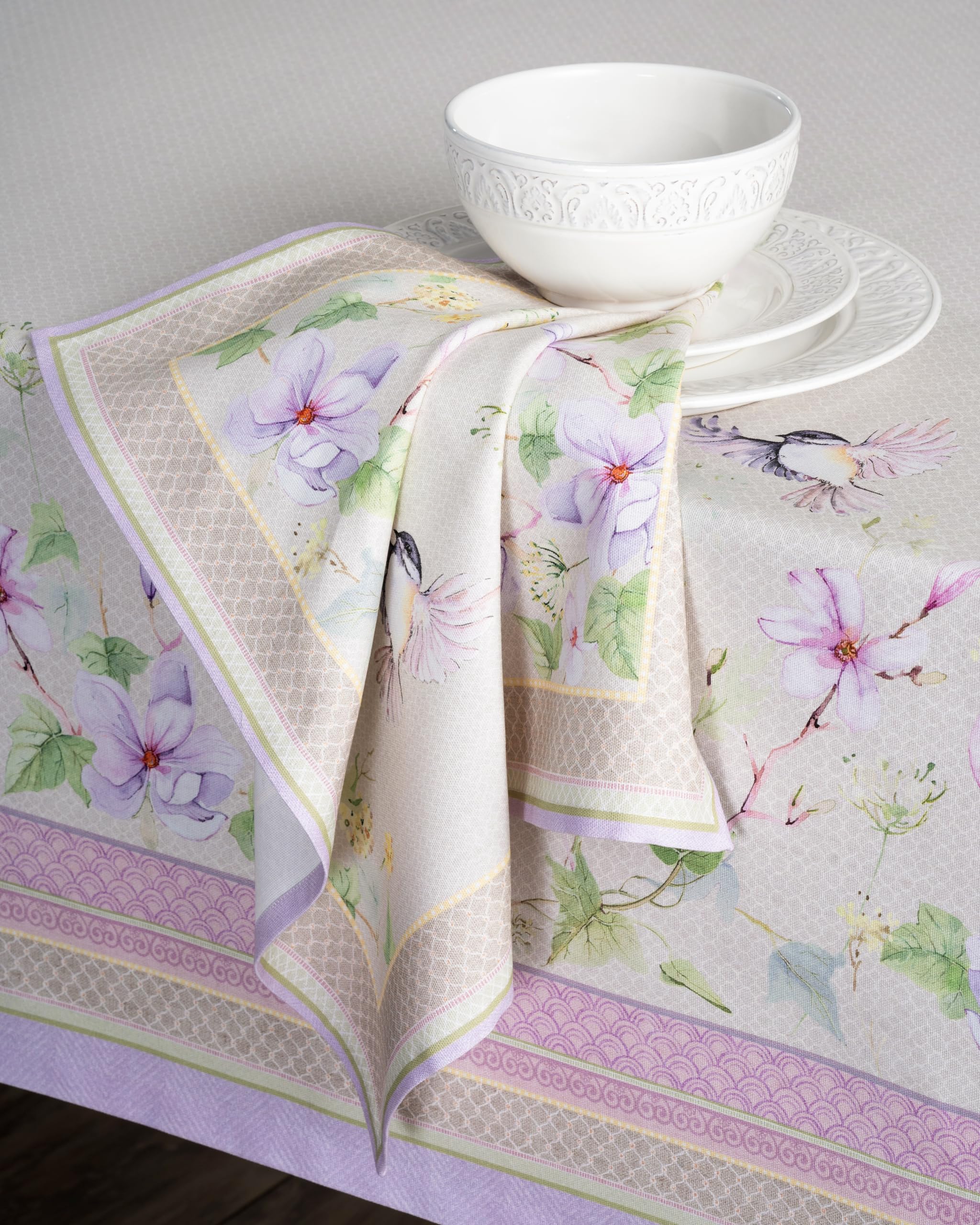Maison d' Hermine Cloth Napkins Set of 4 100% Cotton Everyday Reusable Square Napkins Cloth Washable Dinner Party Wedding Restaurant Gifts for Mothers Day (Magnolia Mornings - Image 3