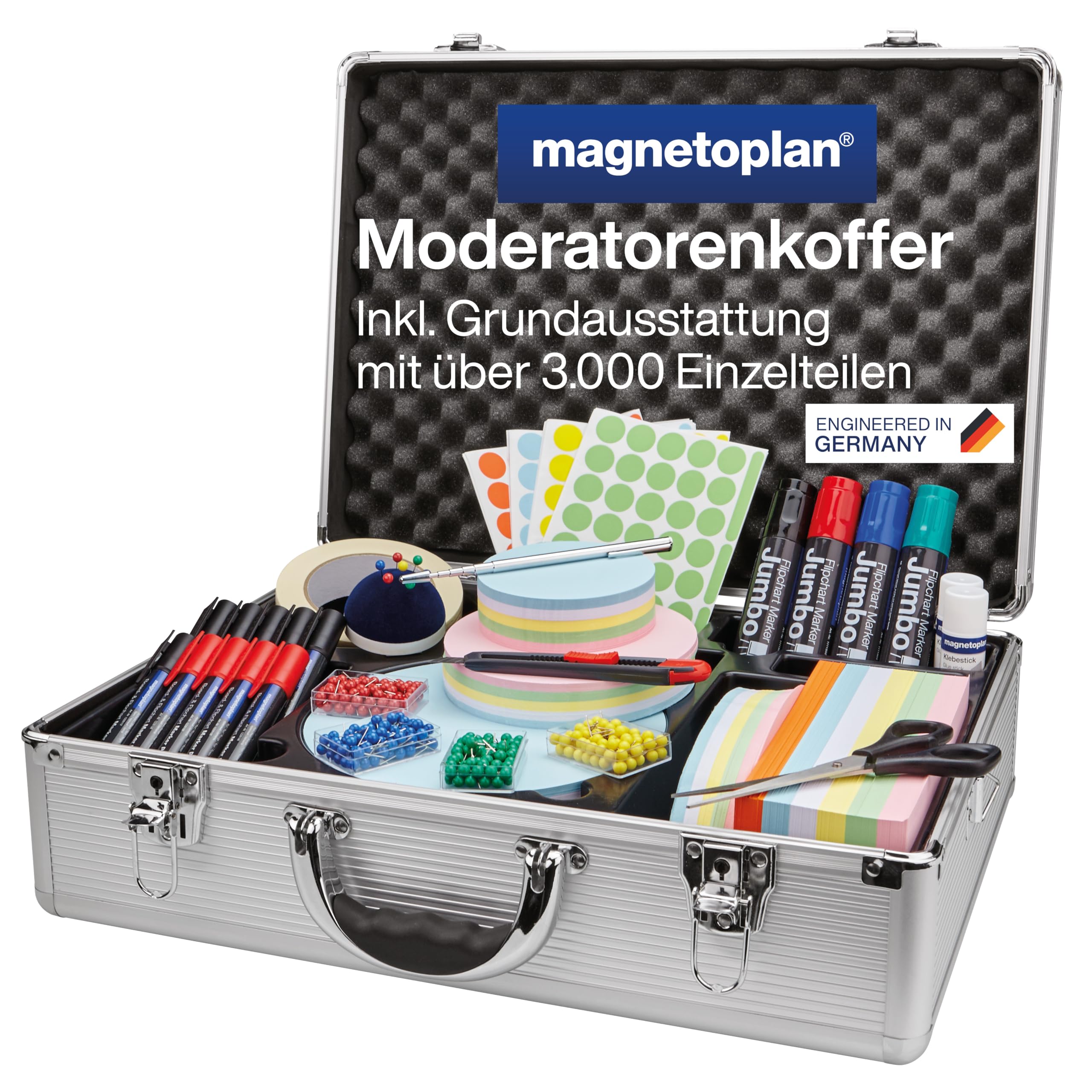 magnetoplan Moderationskoffer, gefüllt