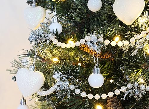 Miniatura 43 de Christmas Concepts® 0.315 x 2.362 in Baby Pink Glitter Corazón en forma de árbol de Navidad Adornos Rosa,